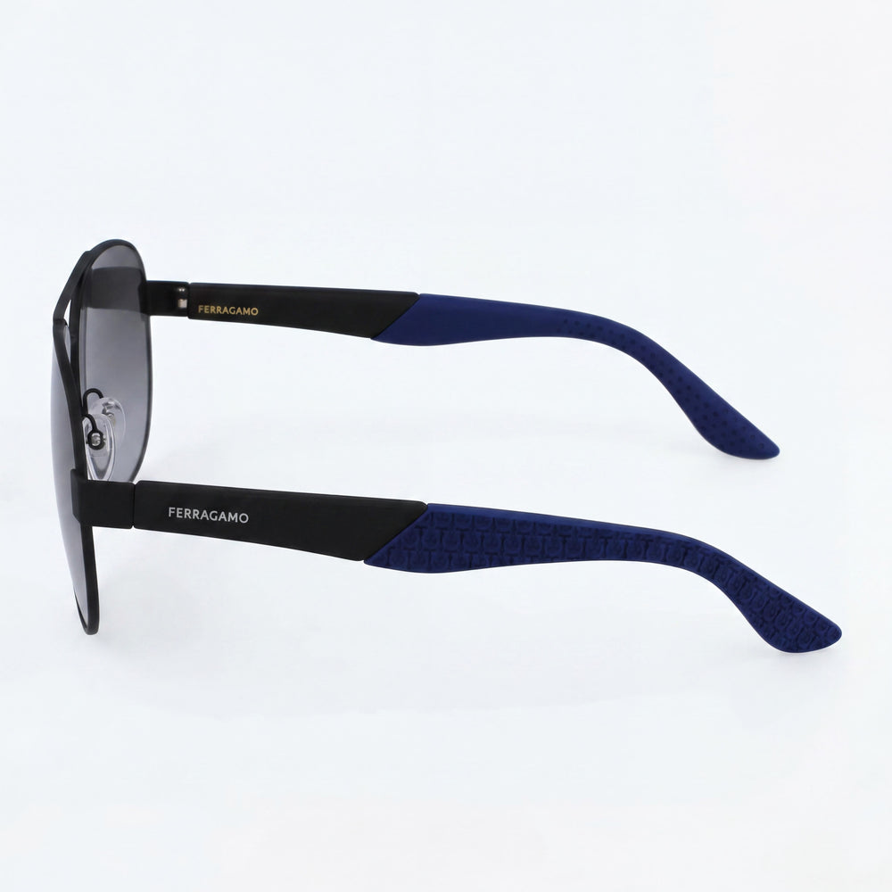 Salvatore Ferragamo Sf275sn Unisex Stainless Steel Frame Matte Black 62mm Polycarbonate UV Protected Non-Polarized