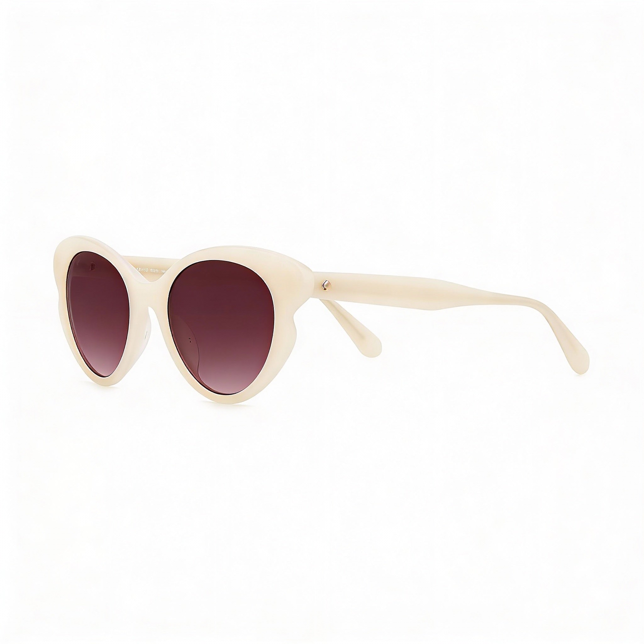 Gafas de sol Kate Spade New York Seasonal para mujer, montura de acetato blanco y rosa, lentes de policarbonato blanco con protección UV, 53 mm, Photo 1
