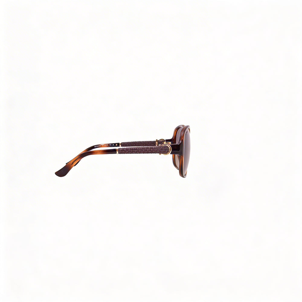 Salvatore Ferragamo Contemporary Women's Tortoise Plastic Oversized Sunglasses Brown Gradient Lenses 59mm UV Protected