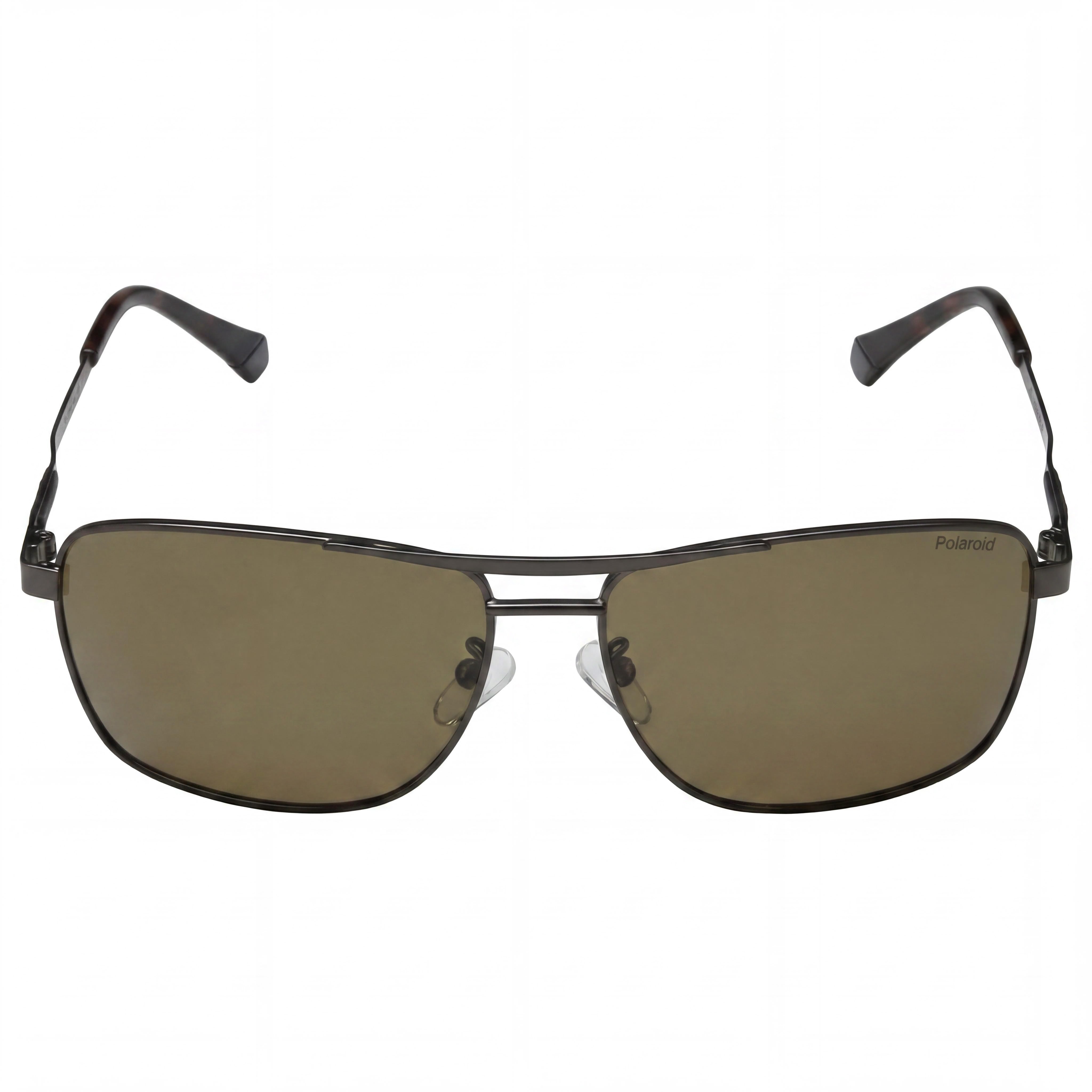 Polaroid Modern Unisex Stainless Steel Sunglasses, Dark Ruthenium, UV Protection, 59mm, Photo 2