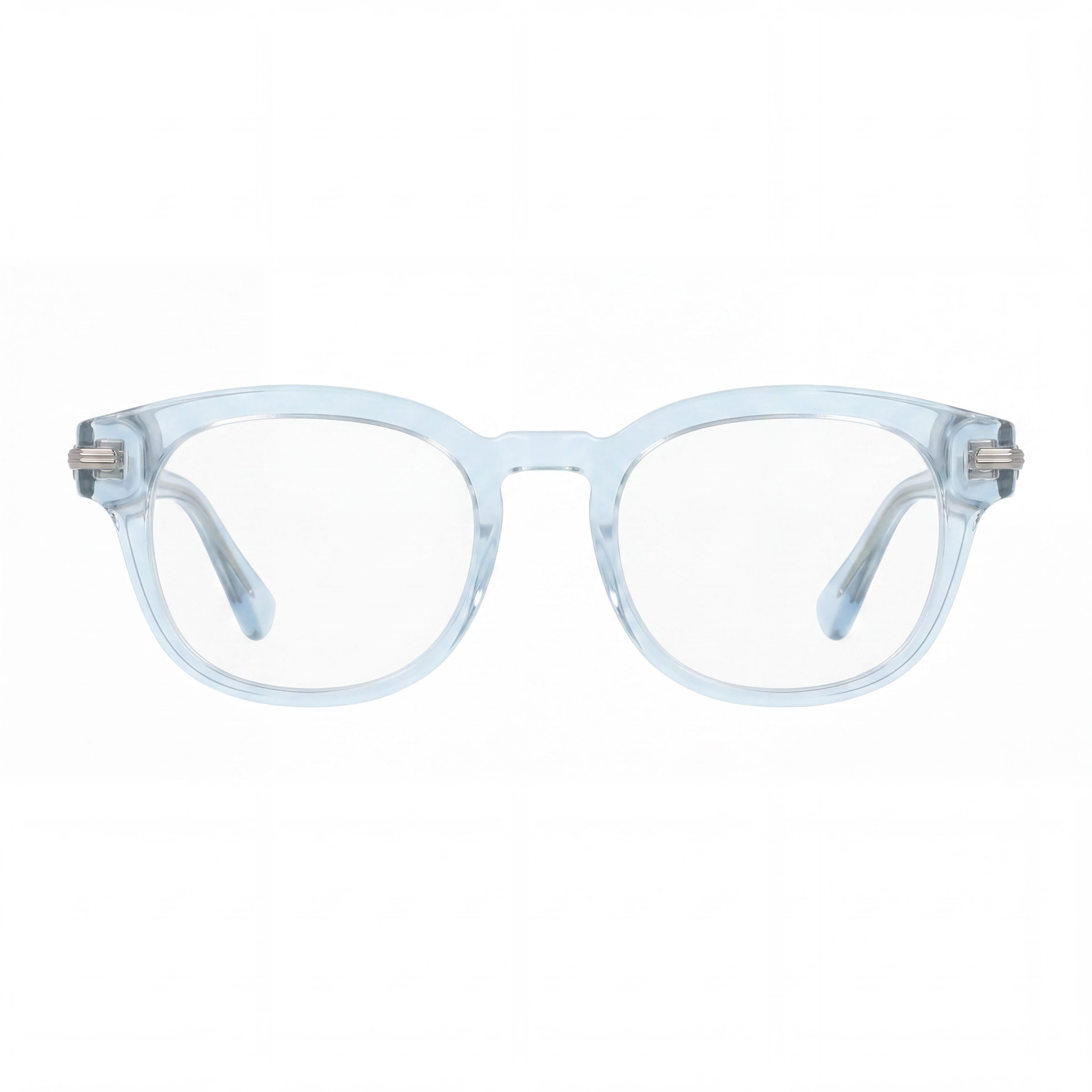 Ferragamo Sf3033 Men's Transparent Azure Acetate Frame Eyeglasses with Polycarbonate Lenses, 50mm, Photo 2