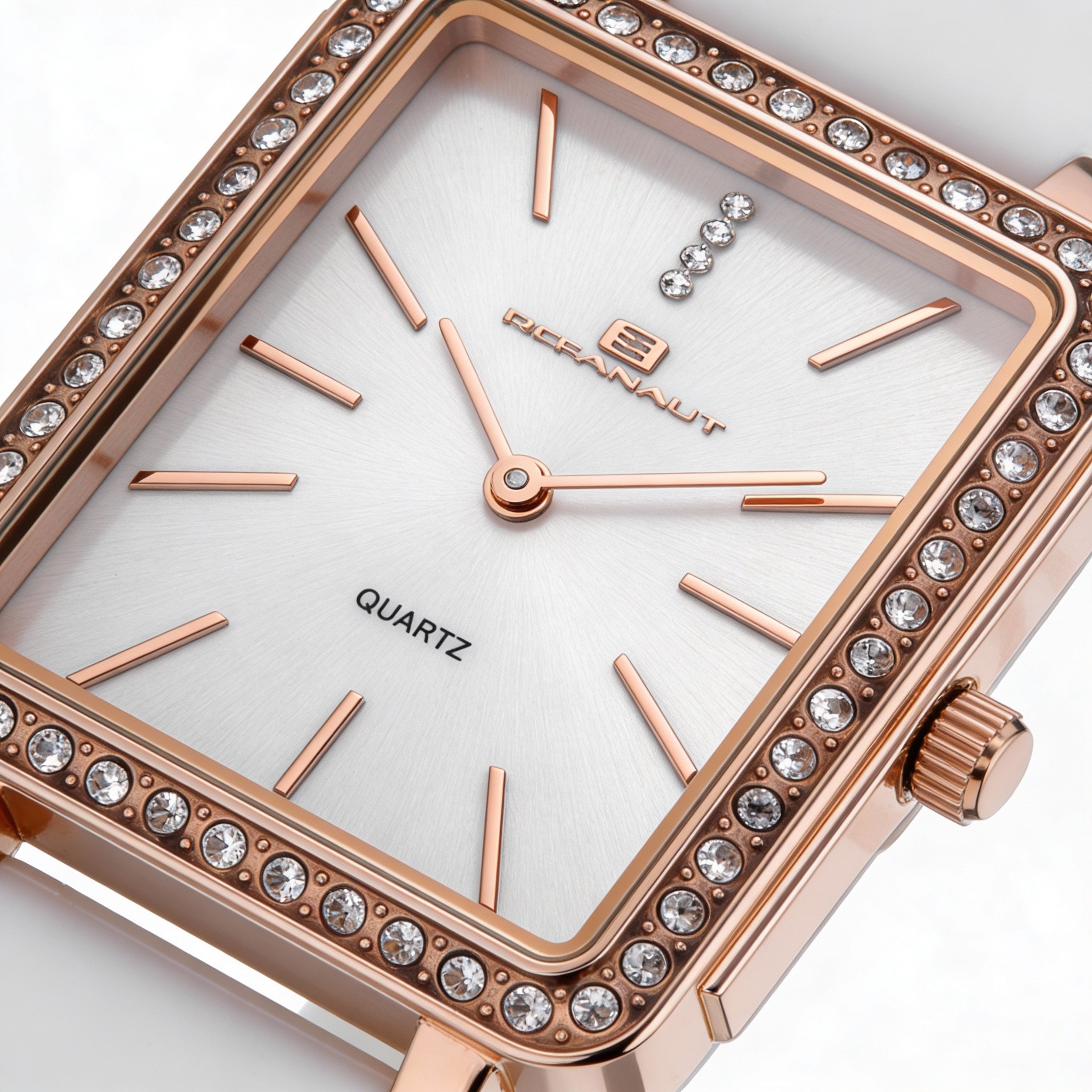 Reloj Oceanaut para mujer con correa, esfera blanca, movimiento cronógrafo de cuarzo y cristal mineral resistente a arañazos., Photo 2