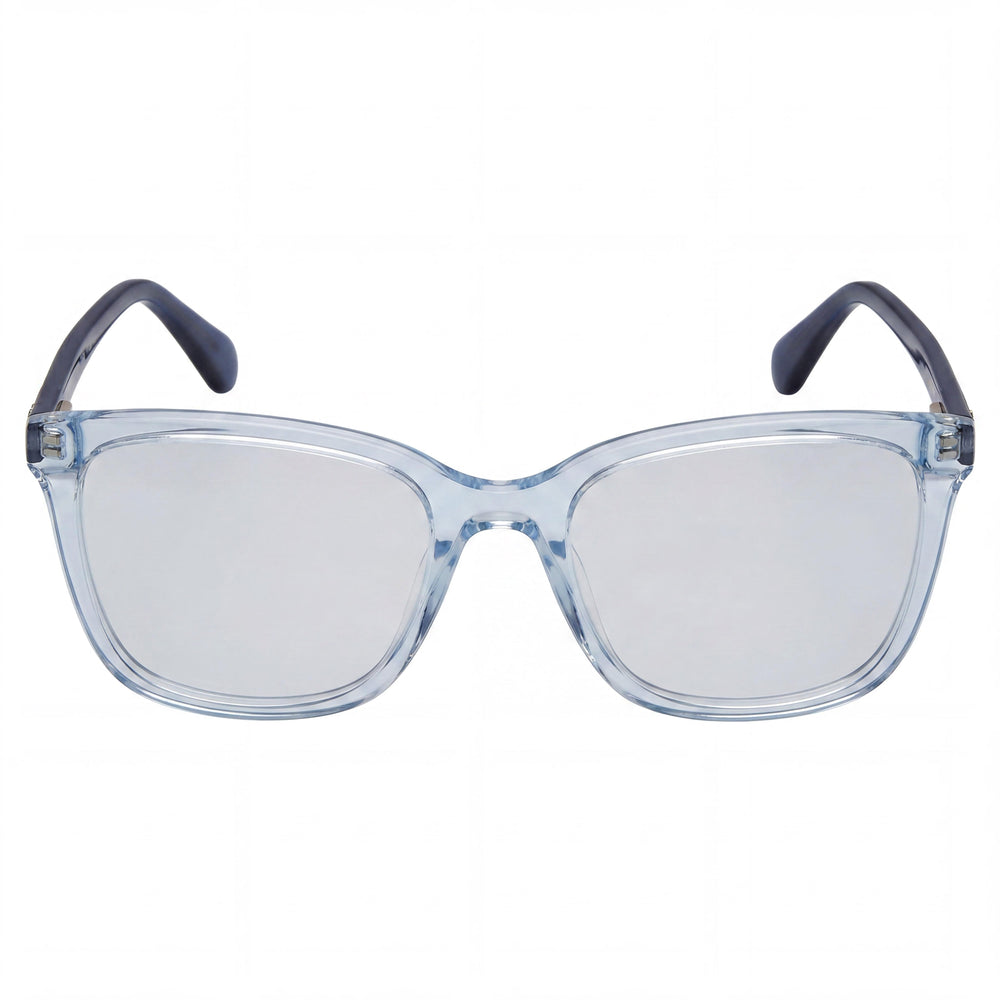 Gafas Kate Spade New York Modern para mujer con montura cuadrada de acetato azul transparente, lentes de 53 mm