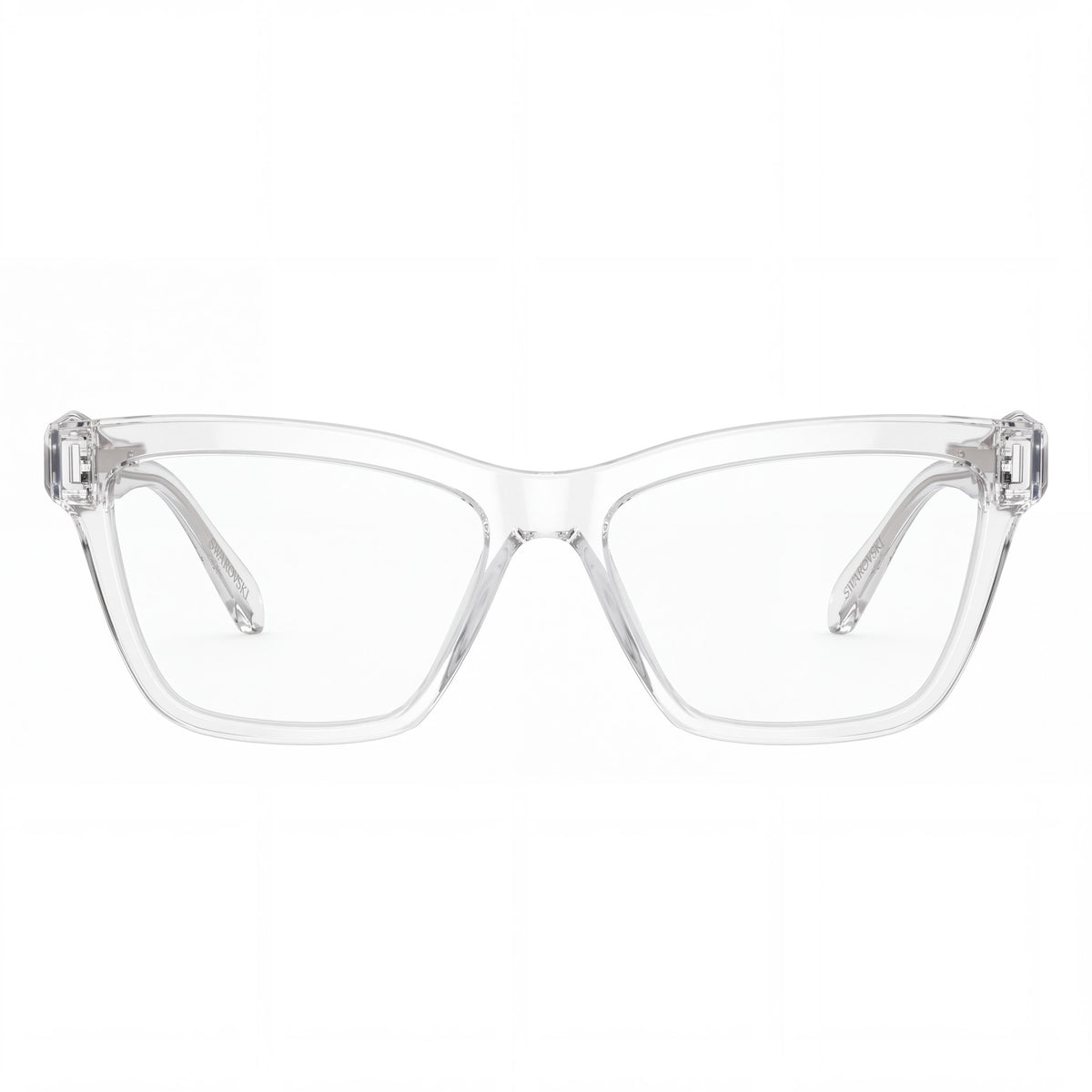 Swarovski SK2021 Women's Square Transparent Plastic Frame Optical Eyeglasses, 53mm Lens Width, Photo 2