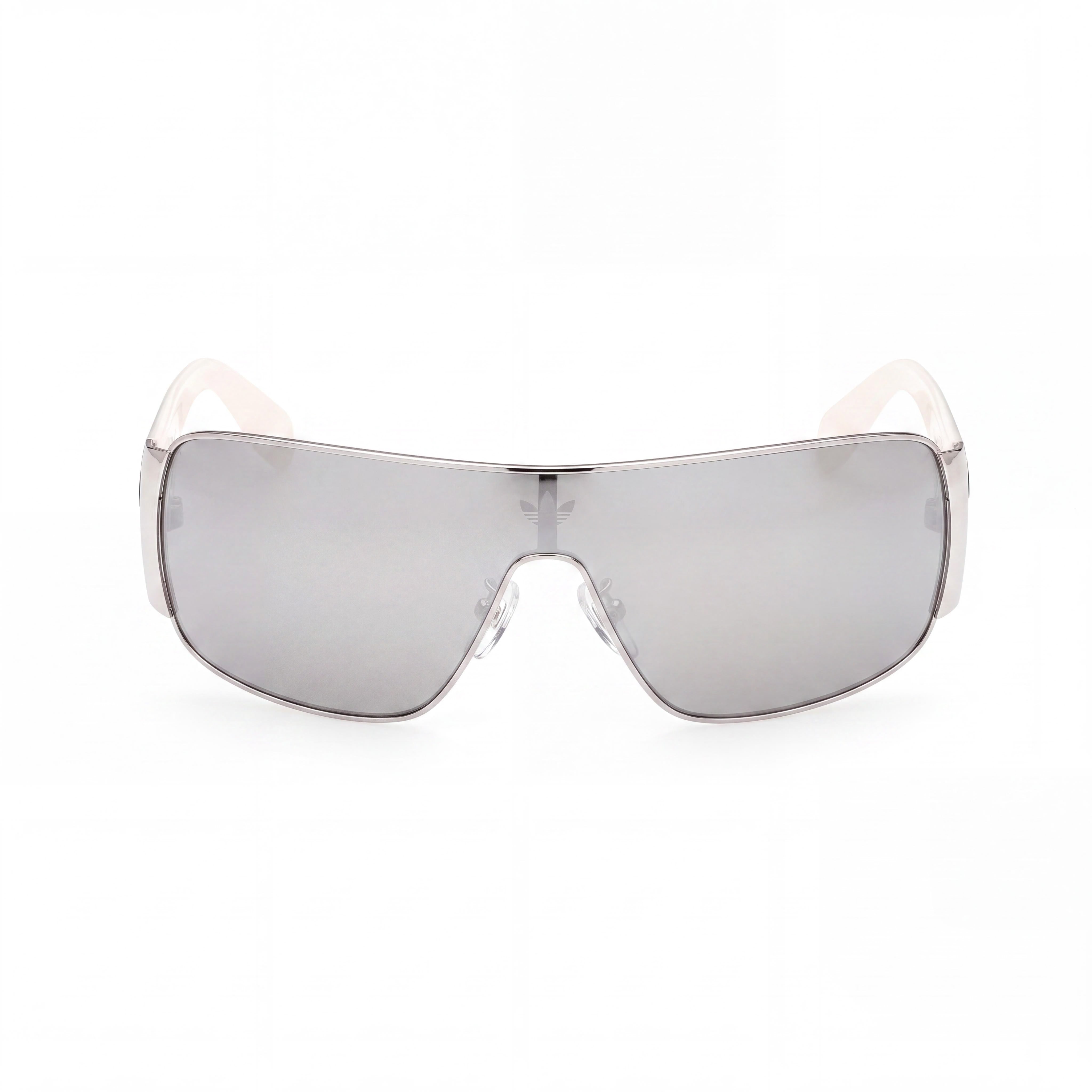 adidas Originals Gafas de sol modernas para hombre con montura metálica en Paladio Brillante y lentes Espejo Humo, Photo 2