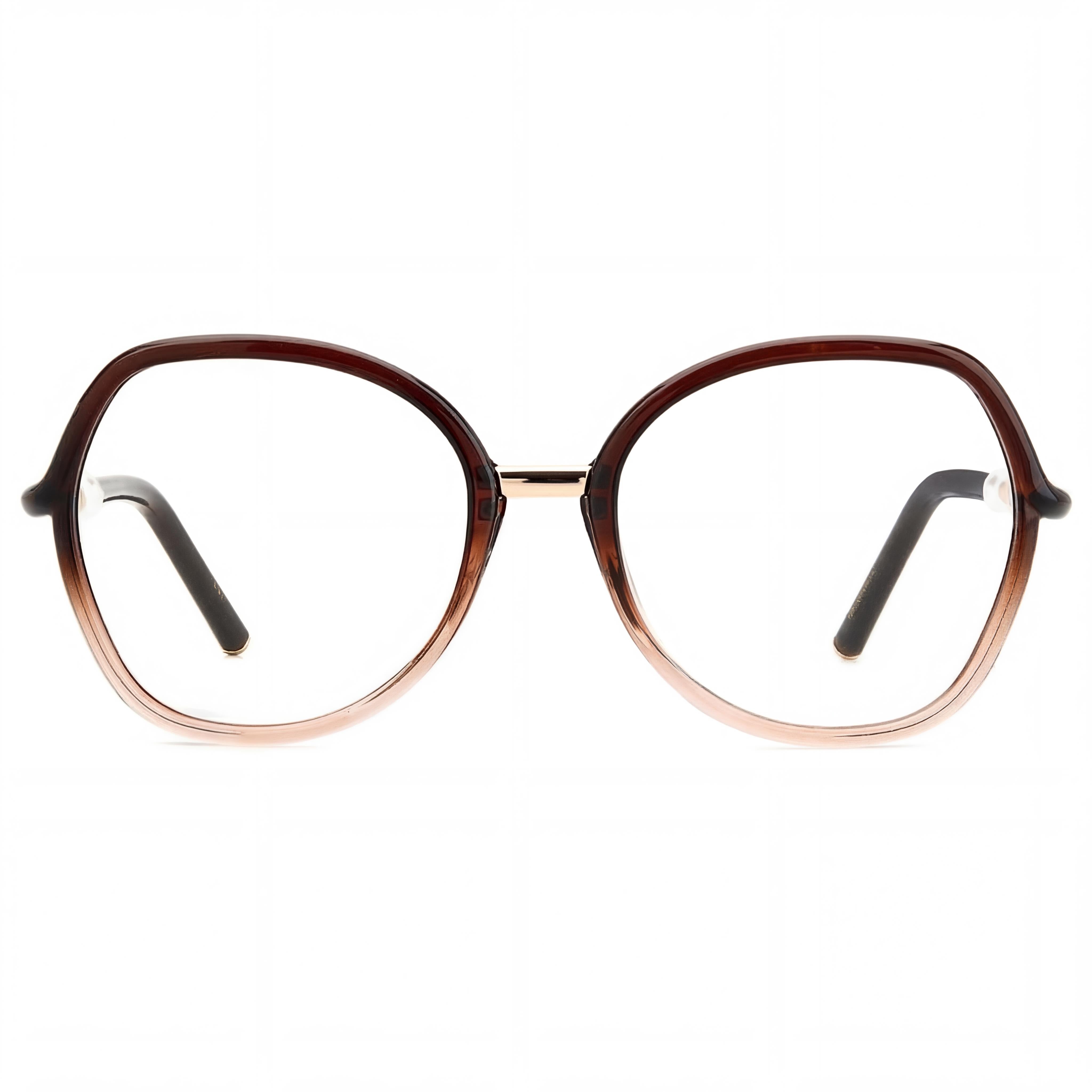 Carolina Herrera Her 0080 de mujer, montura de poliamida marrón nude, lentes de policarbonato con protección UV de 53 mm, Photo 2