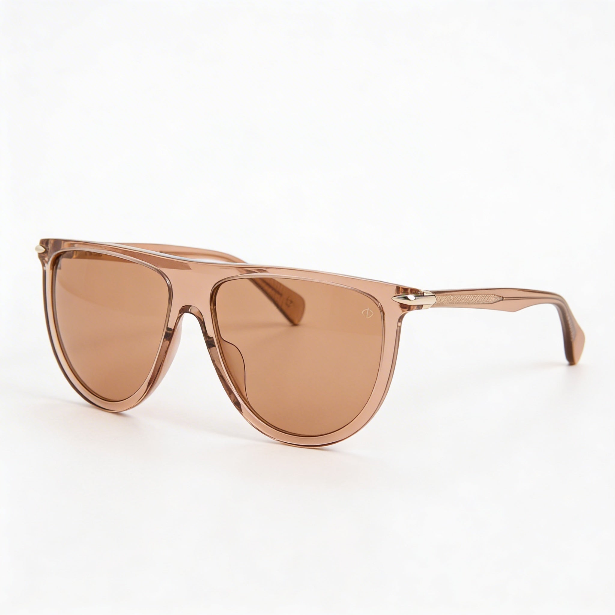 Gafas de sol clásicas Rag & Bone para mujer: montura de acetato marrón, lentes con protección UV, ancho de lente de 57 mm, Photo 3