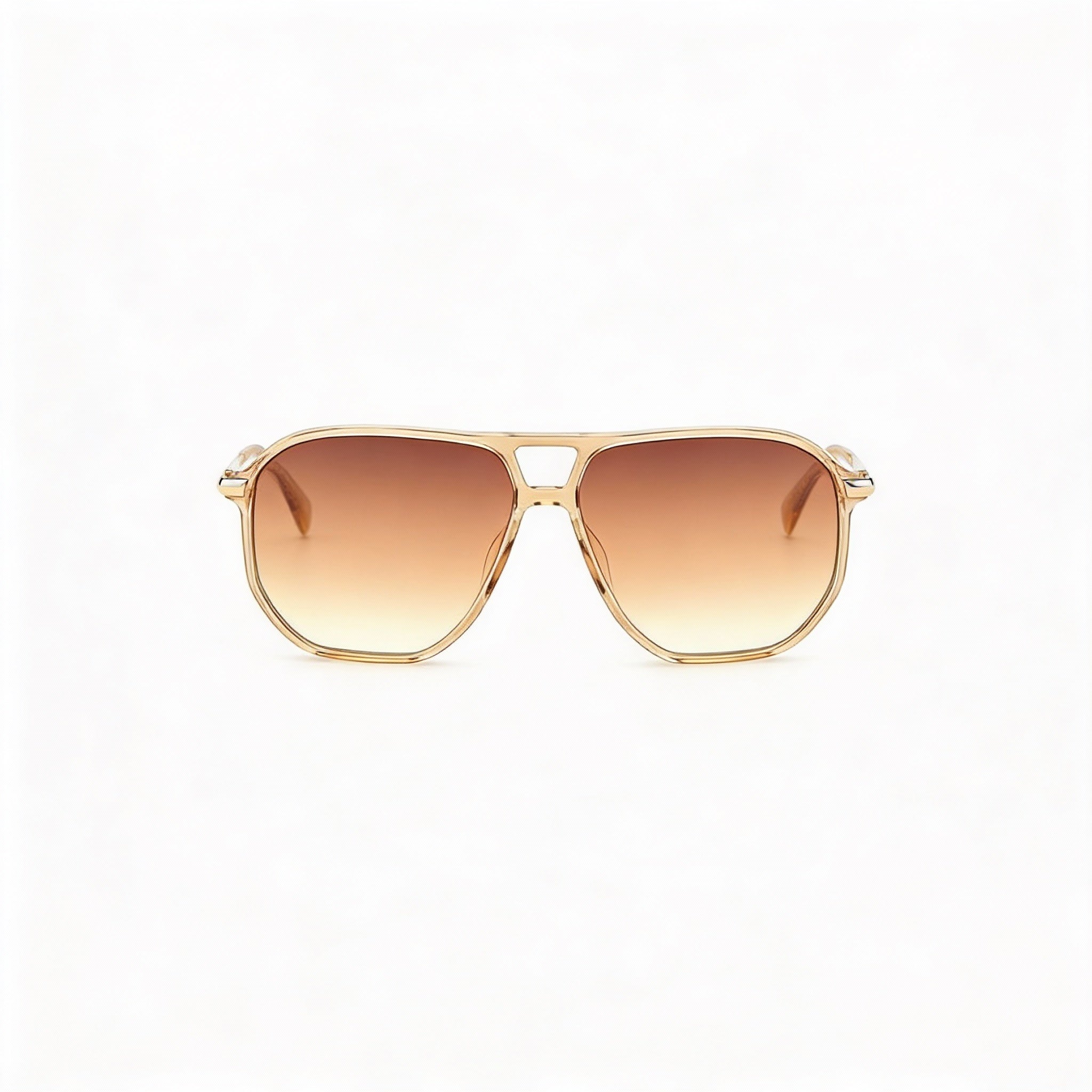 rag & bone Modern Heritage Women's Acetate Sunglasses with UV Protection, Beige, Brown Shaded Brick Lenses, 58mm, Photo 3