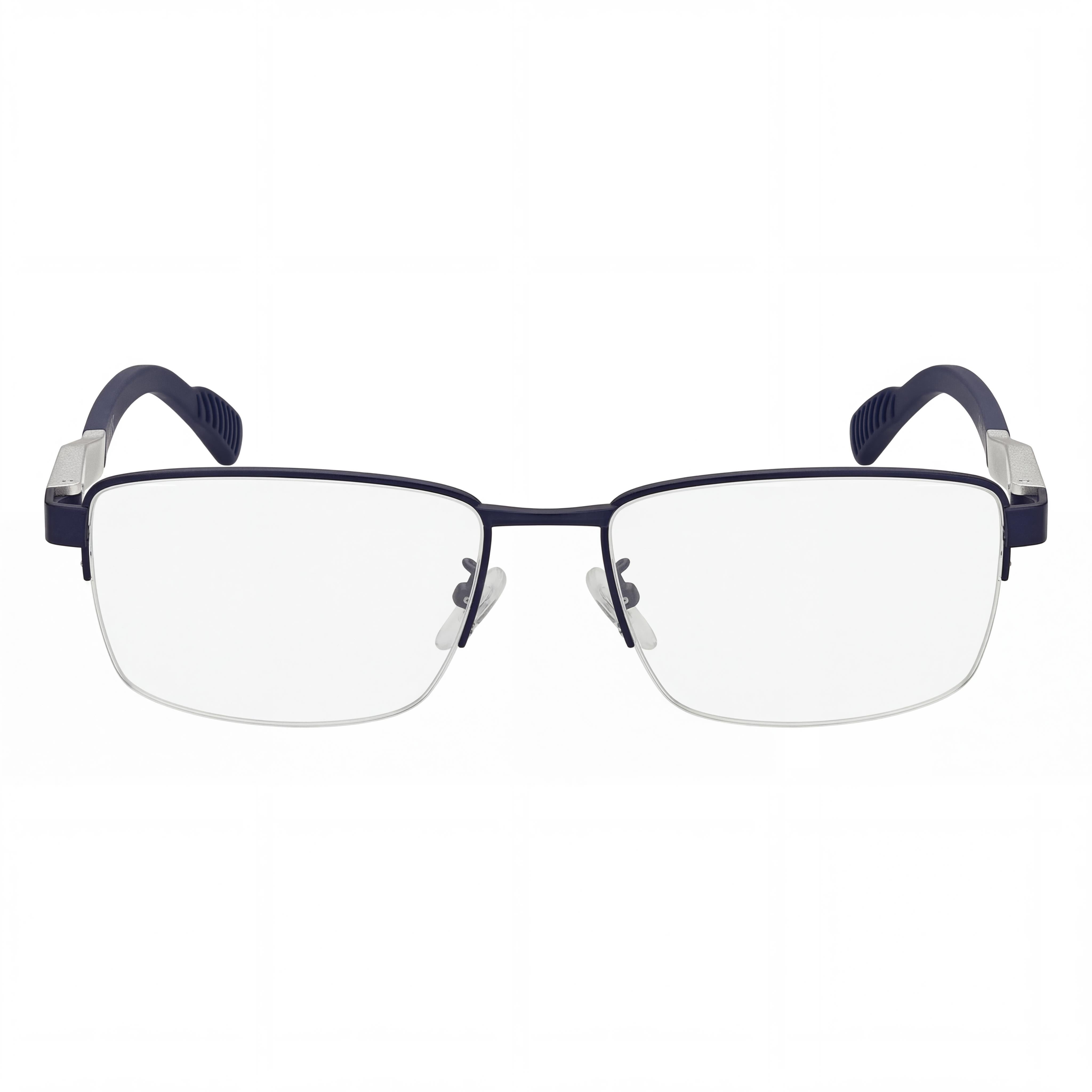 adidas Casual Unisex Matte Blue Metal Frame Eyewear with Transparent Polycarbonate Lenses 55mm, Photo 2