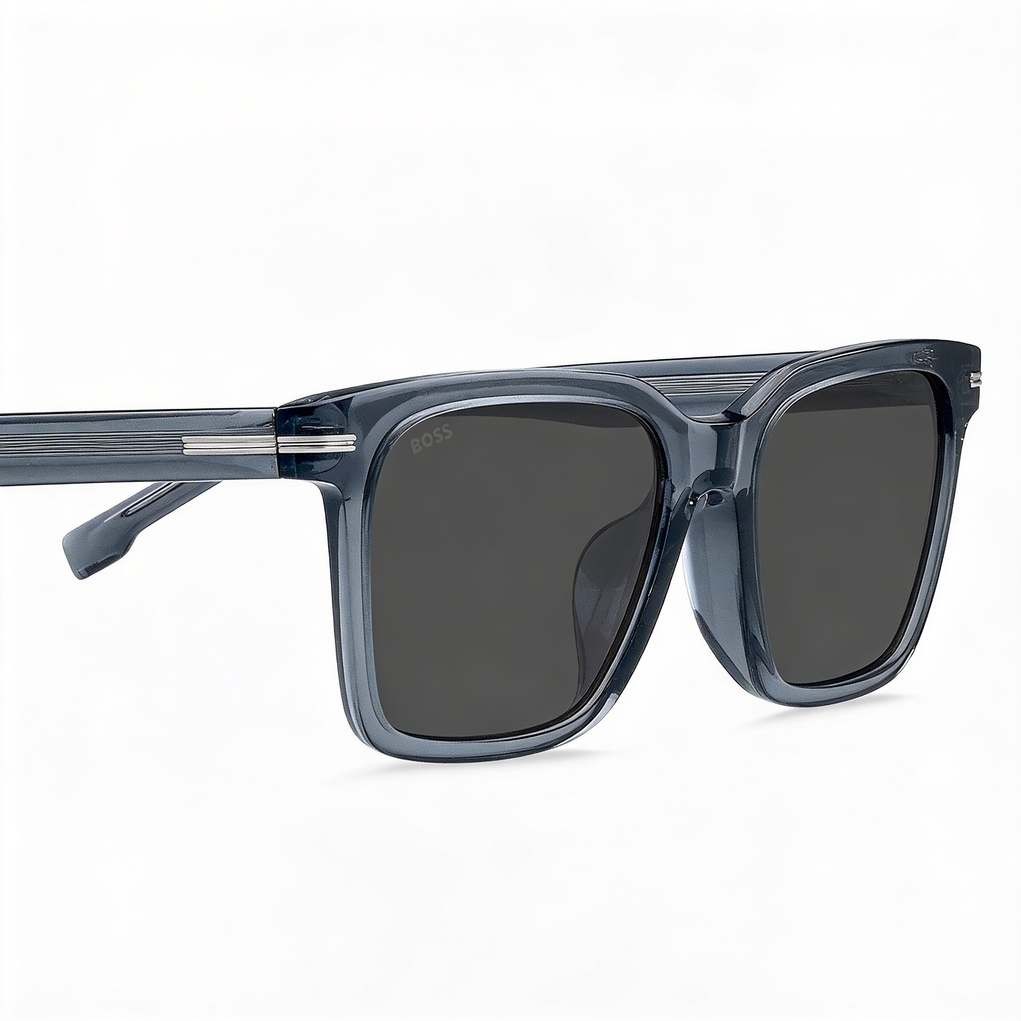 Gafas de sol Hugo Boss Modern para hombre con montura de acetato azul y lentes de policarbonato con protección UV de 54 mm, Photo 3