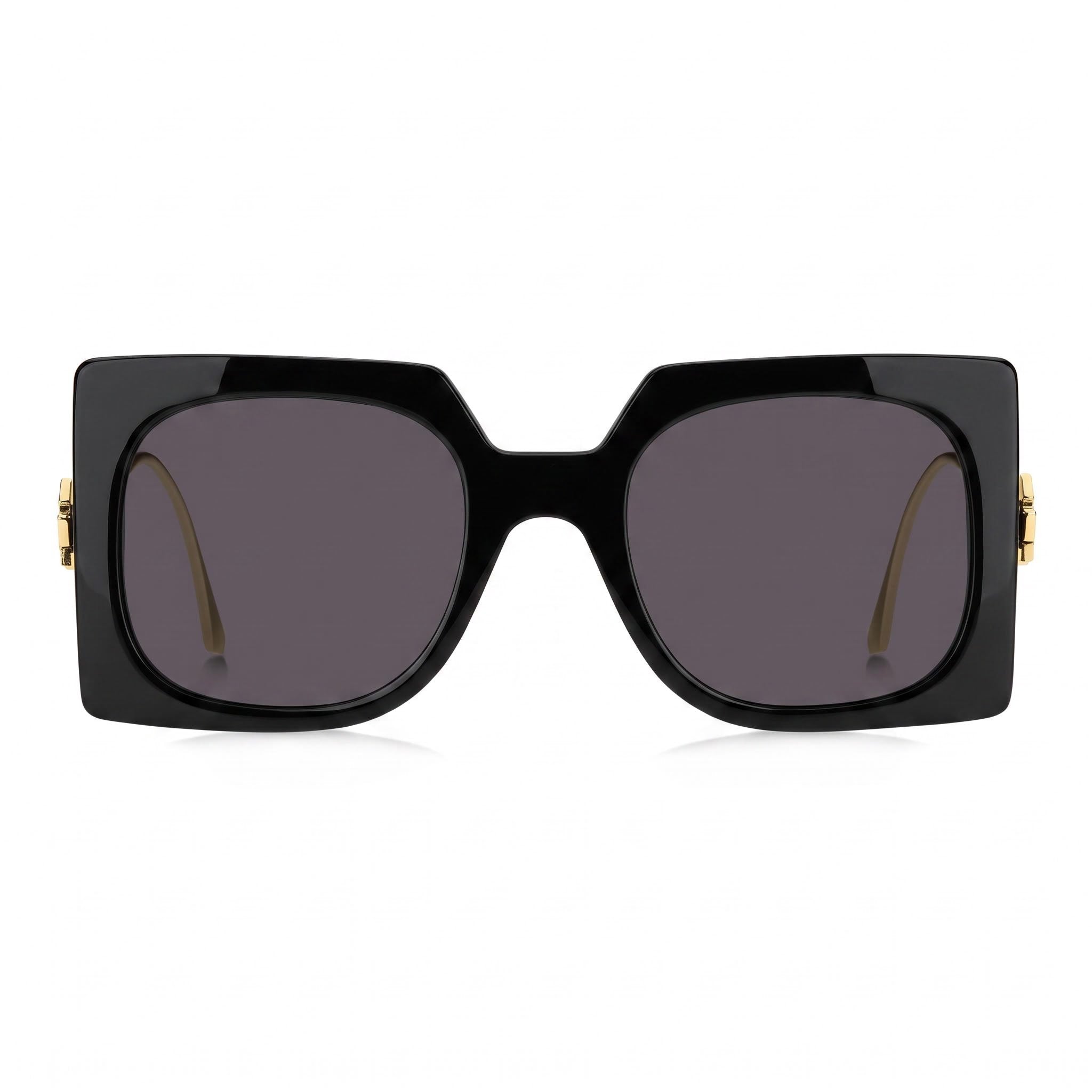 Etro Classic Women's Sunglasses, Acetate Frame in Black Grey, Black Non-Polarized Lenses 54mm, Photo 2