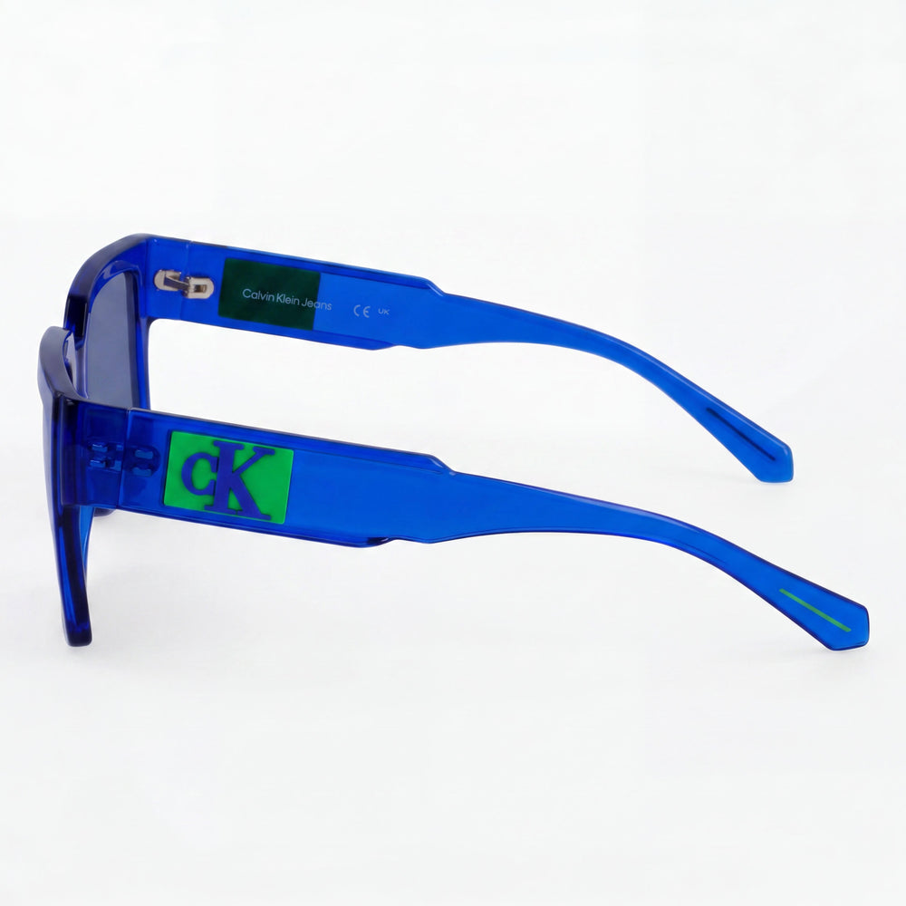 Calvin Klein Jeans Ckj23622s Unisex Blue Plant Based Resin Modified Rectangular RXable 100% UV Non-Polarized 53mm Sunglasses