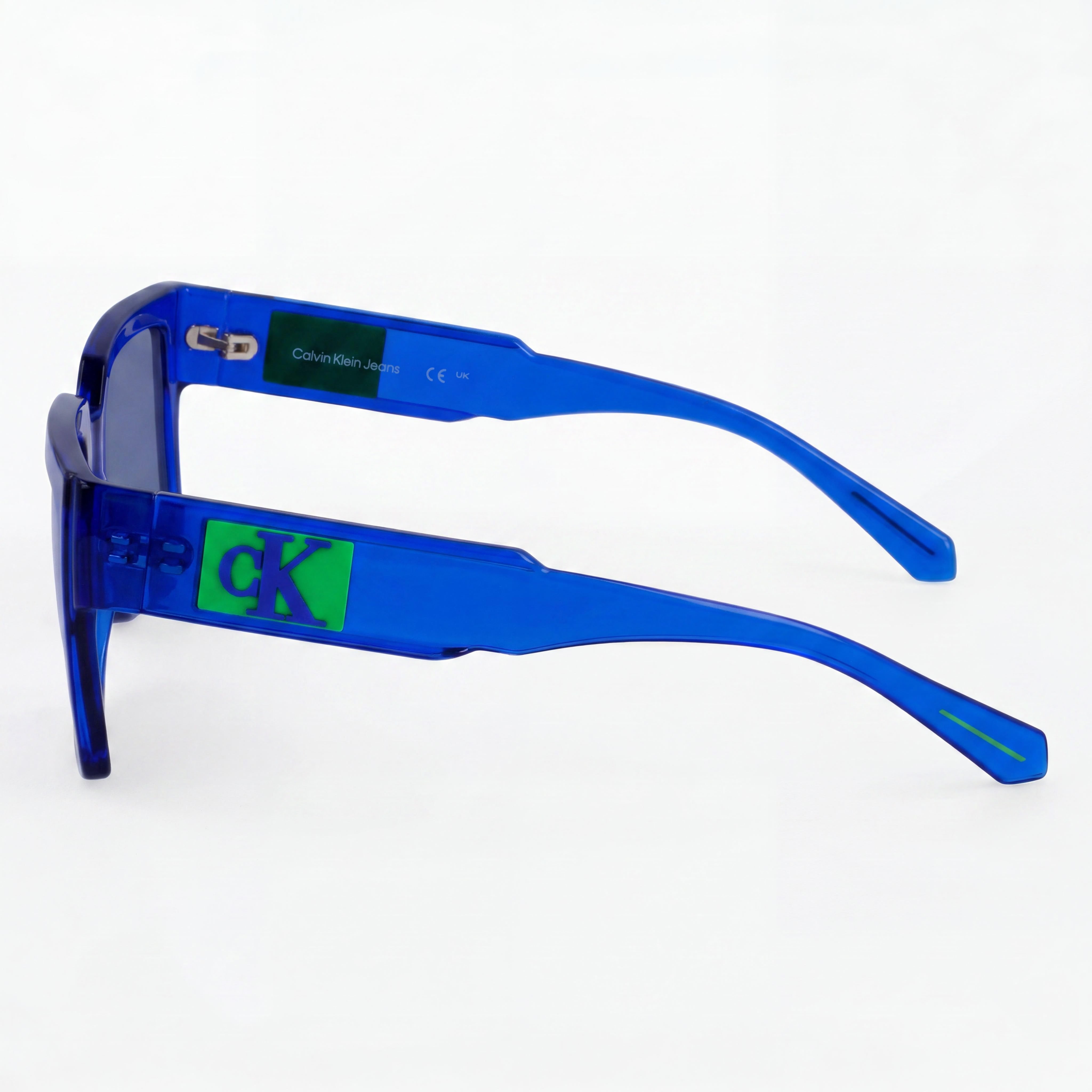 Calvin Klein Jeans Ckj23622s Unisex Blue Plant Based Resin Modified Rectangular RXable 100% UV Non-Polarized 53mm Sunglasses, Photo 3
