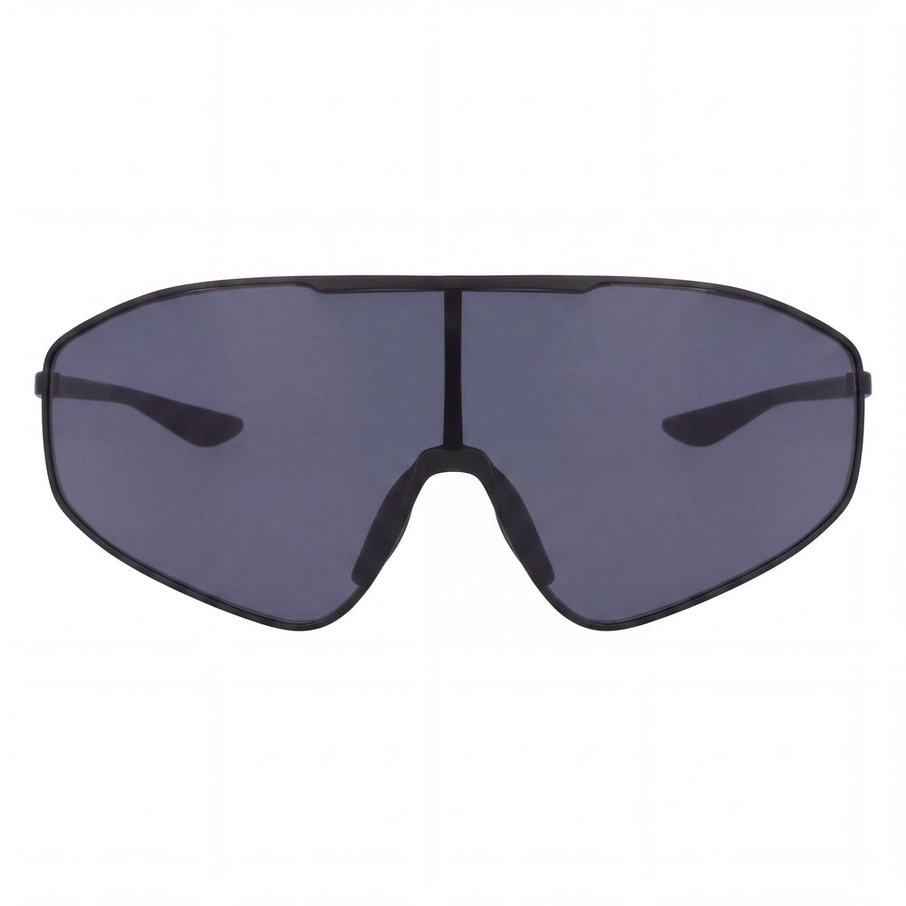 Gafas de sol casuales con armazón metálico Nike IF0986X para mujer, color negro mate gris, lentes gris oscuro Max+ no polarizadas, 66mm