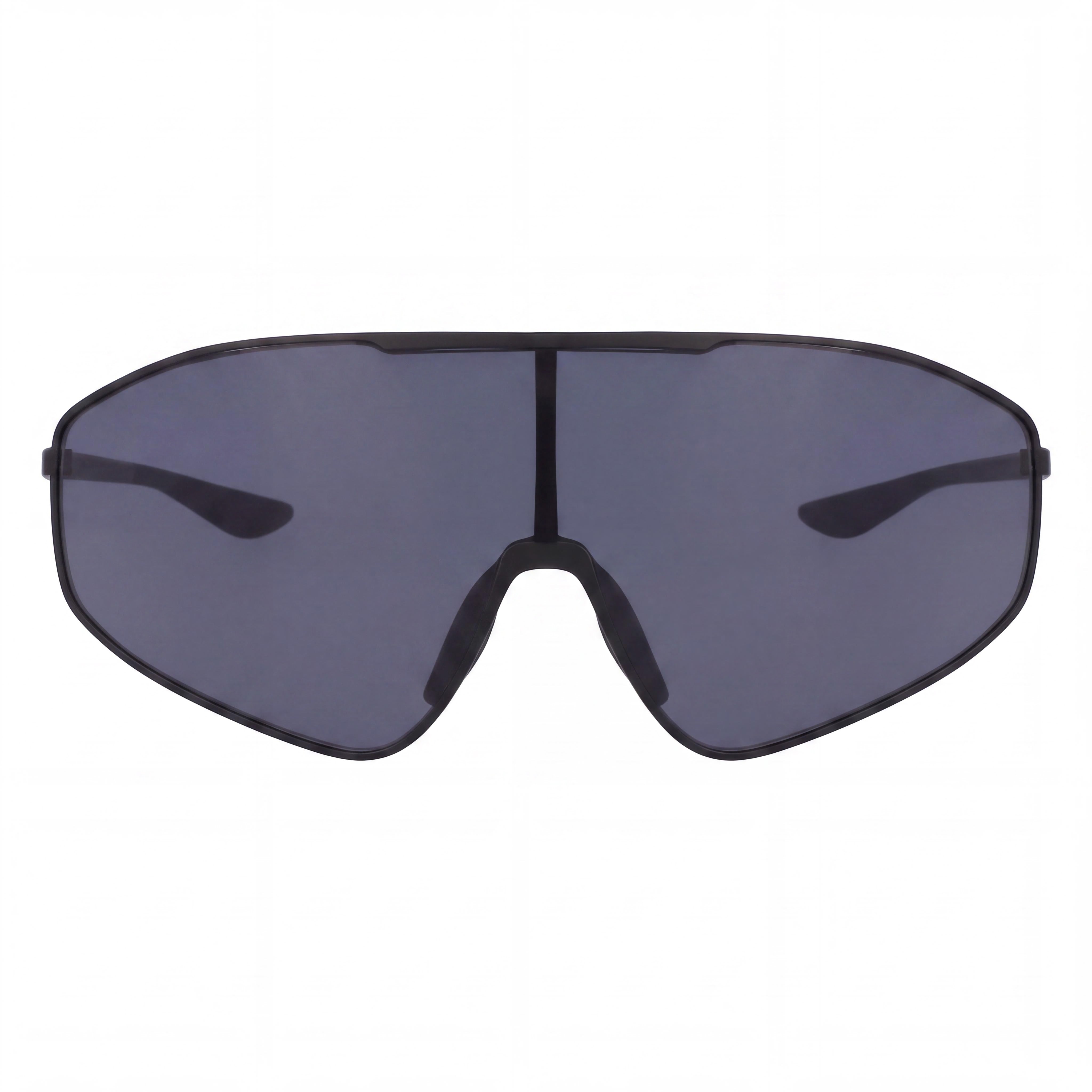 Nike IF0986X Women's Casual Metal Frame Sunglasses, Matte Black Grey, Non-Polarized Dark Grey Max+ Lenses, 66mm, Photo 2