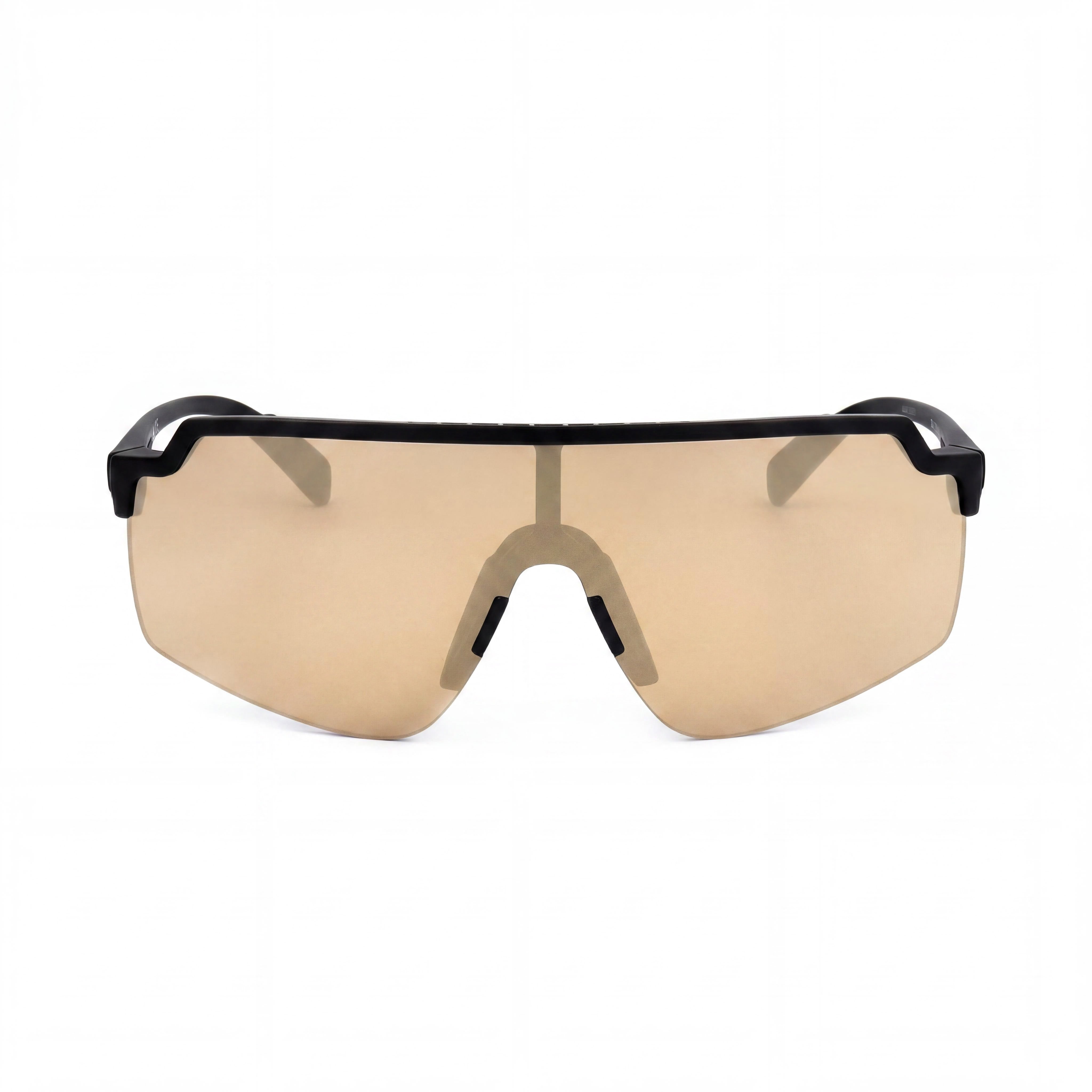 Gafas de sol Adidas SP001801G00 con montura de plástico negro y lentes de espejo marrones para hombre y mujer 59mm, Photo 2