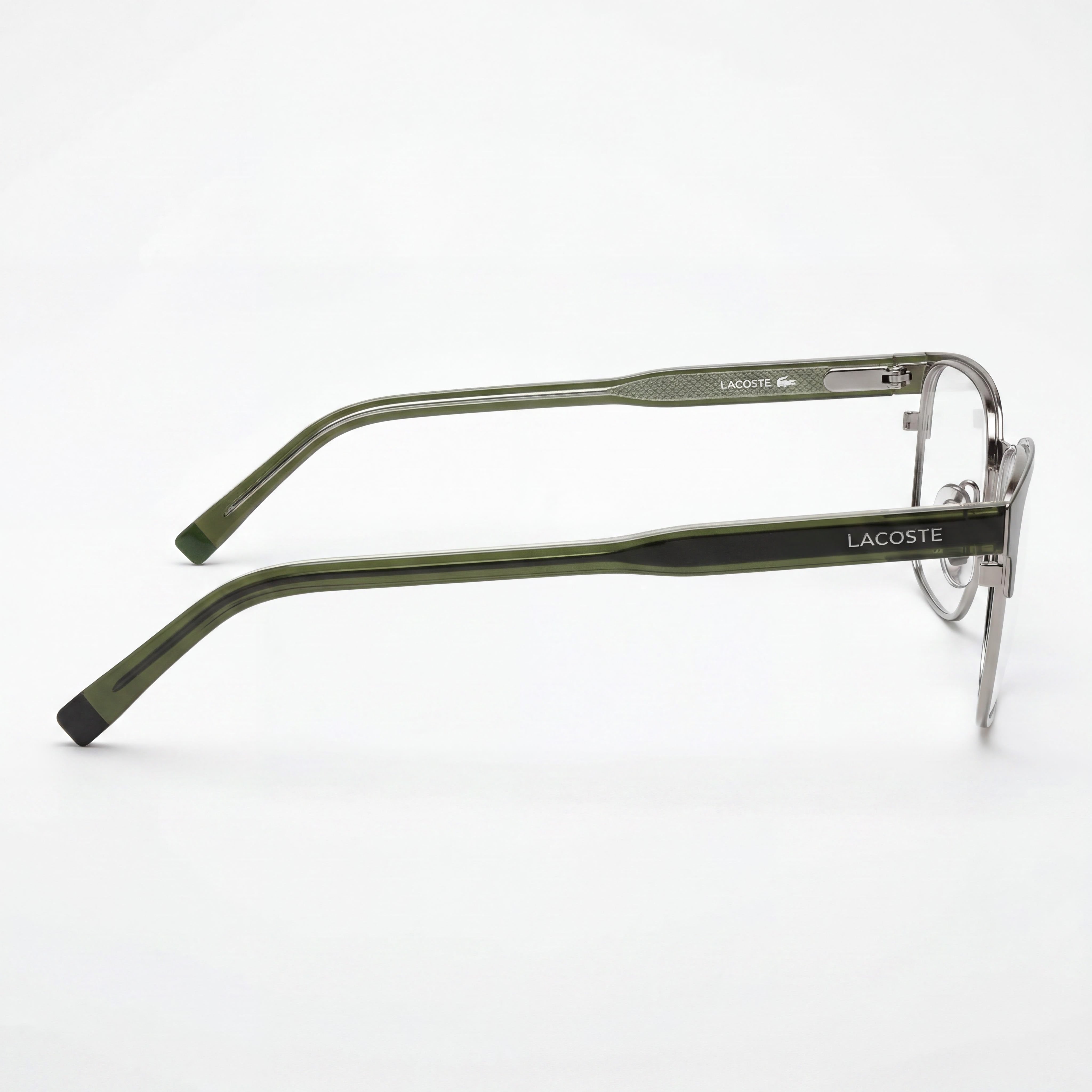 Gafas Lacoste Modern unisex, montura y lentes verde caqui mate, policarbonato, ancho de lente 53 mm, Photo 3
