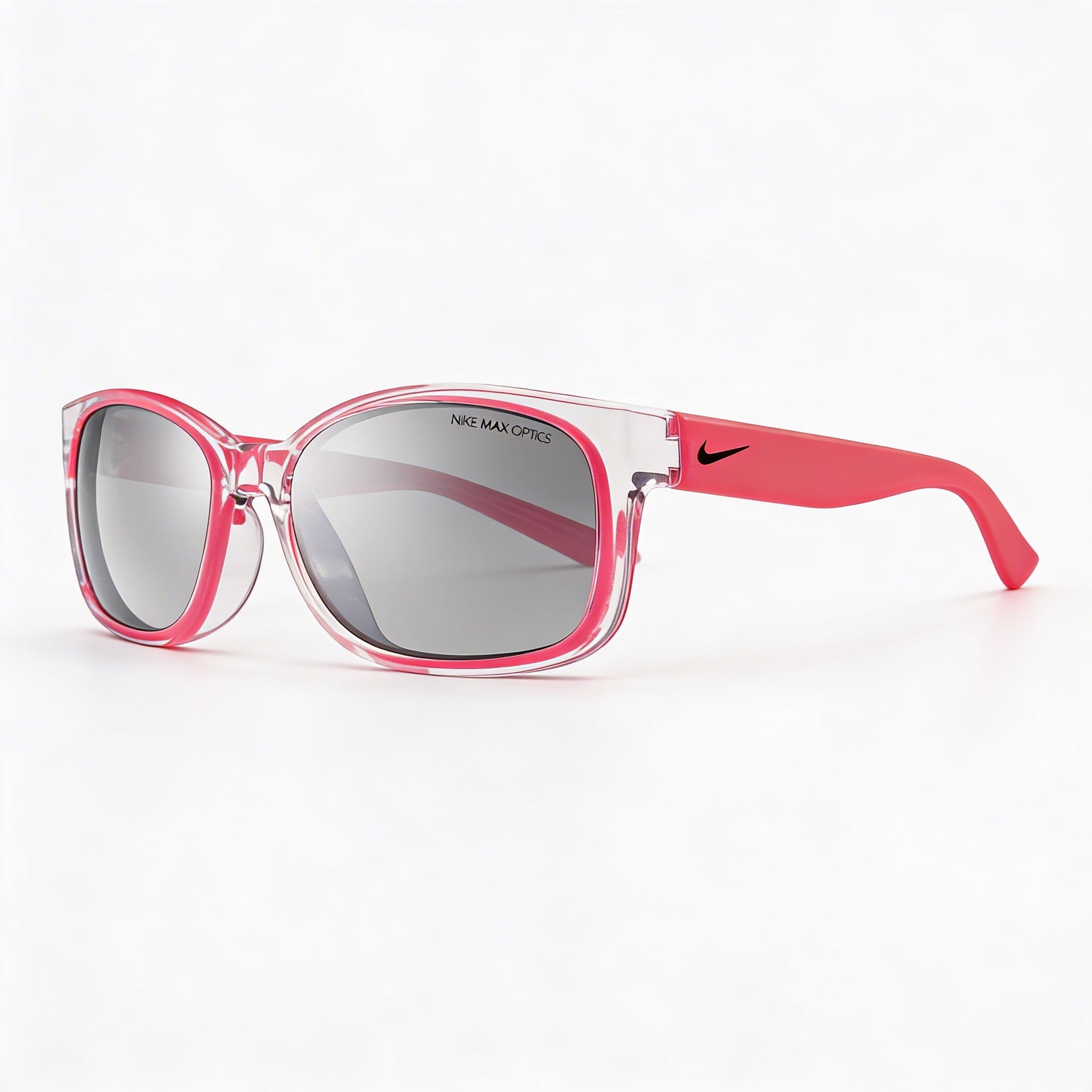 Nike Spirit Ev0886 Unisex Sunglasses - Silver Plastic Frame, Grey Silver Flash Lens, UV Protection, 51mm, Photo 3
