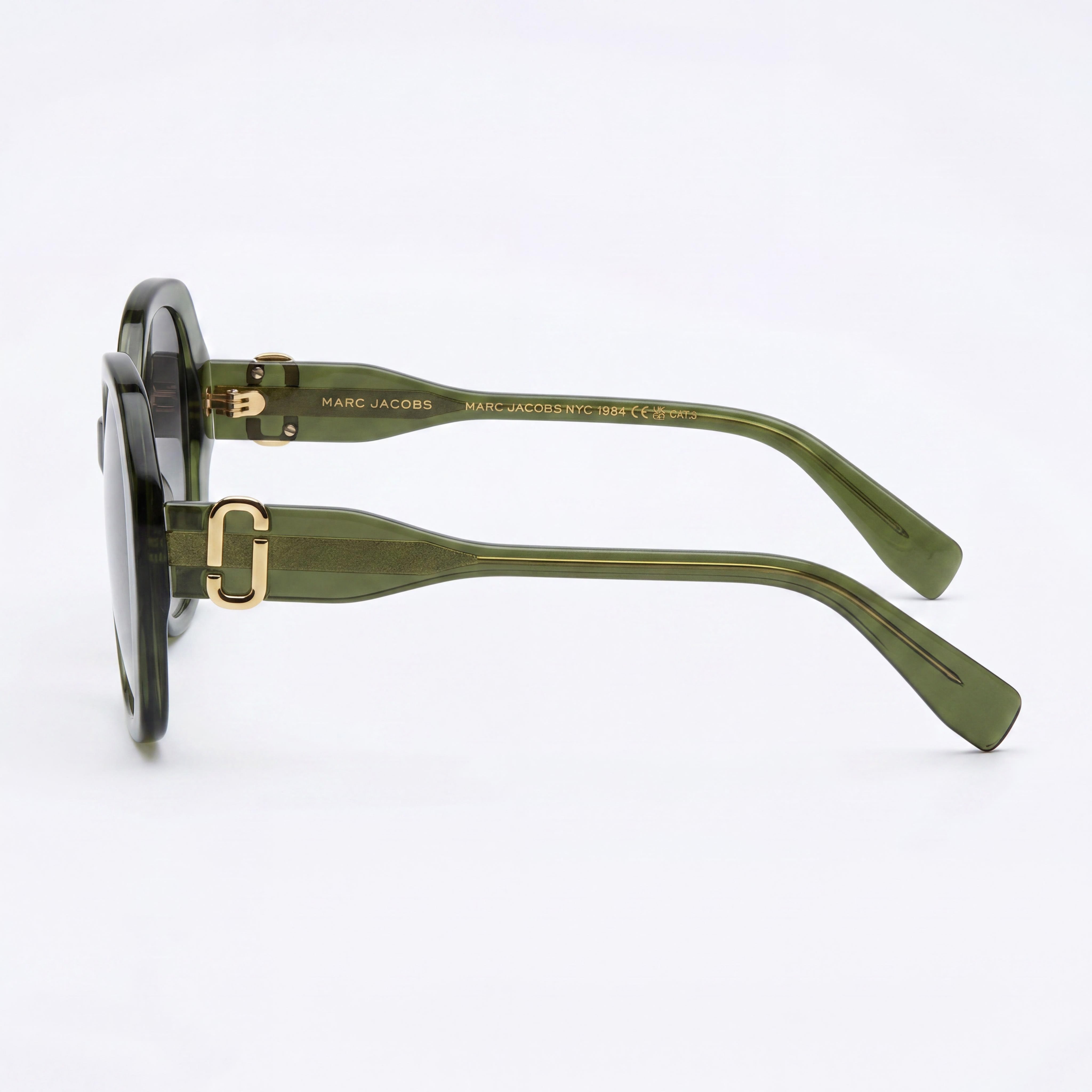 Marc Jacobs Marc 763/S Women's Green Grey Azure Acetate Frame Polycarbonate Lens Sunglasses 55-20-145, Photo 3