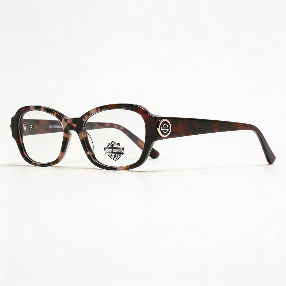 Harley-Davidson HD0567 Pink Rectangle Eyeglasses for Men, Plastic 51mm