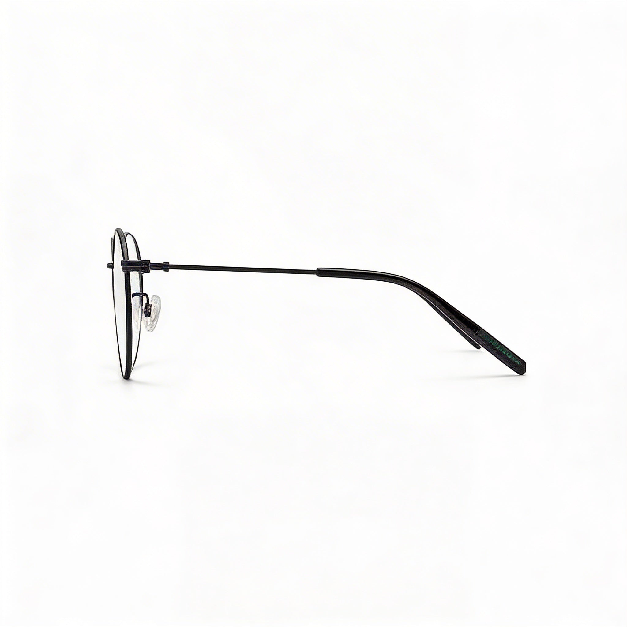 Gafas redondas unisex Tommy Hilfiger Modern con montura de acero inoxidable, negro mate, 50 mm de ancho de lente, Photo 3