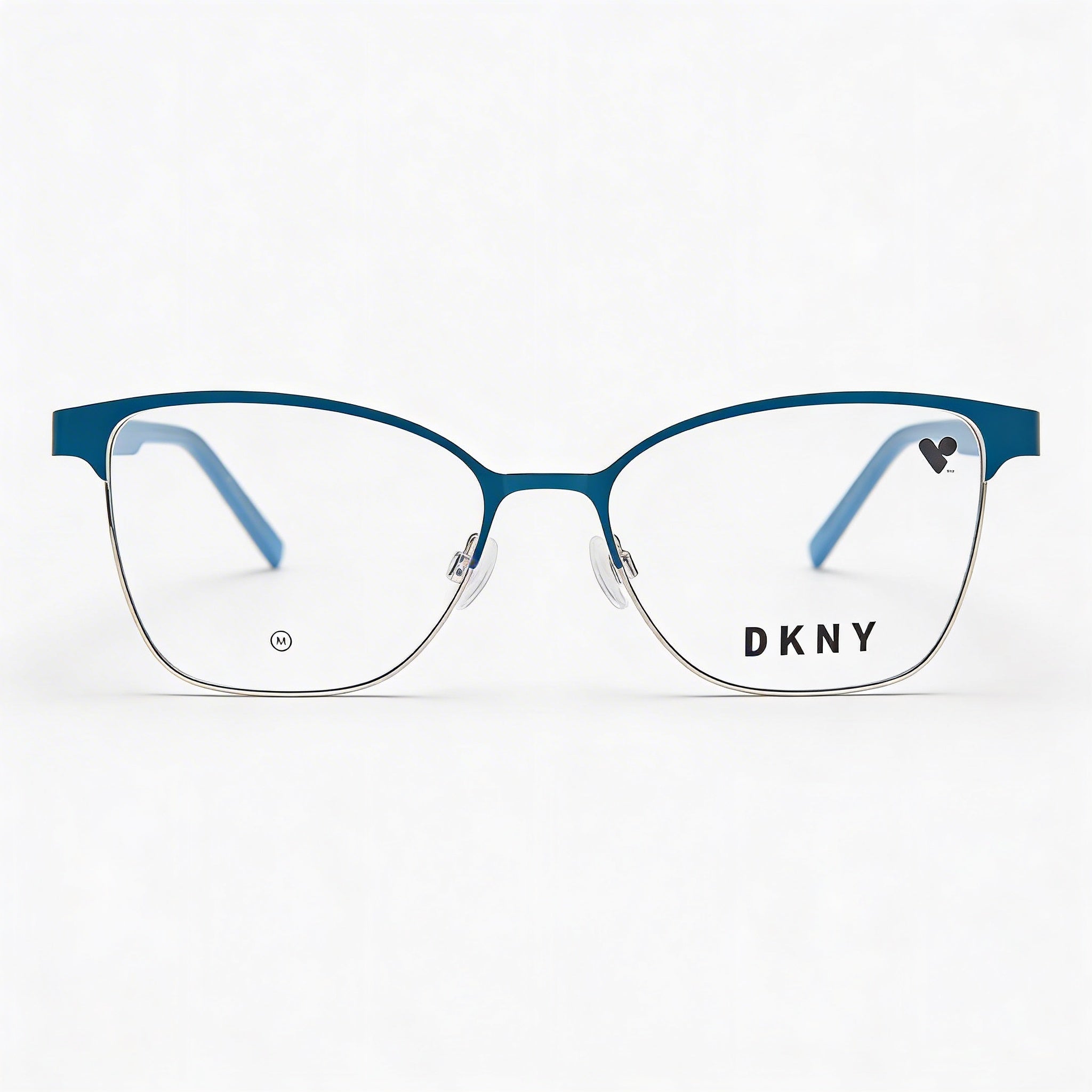 Gafas de sol DKNY Modern DK3007 unisex con montura de acetato, lentes de policarbonato, color azul turquesa y plateado, 52-16-135 mm, Photo 1