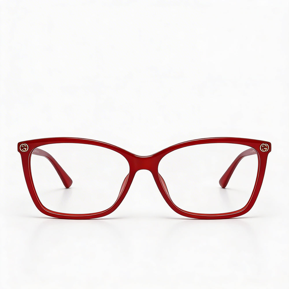 Gucci GG0025O-004 Women's Red Plastic Eyeglasses 56mm