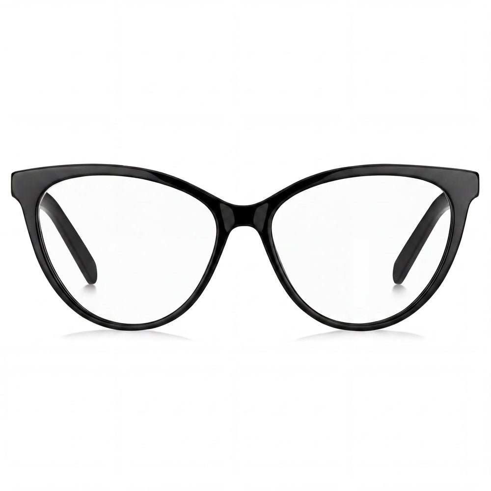Marc Jacobs Marc 560 Women's Acetate Full-Frame Eyeglasses, Black Frame with Anti-Reflective Black Lenses, 54mm