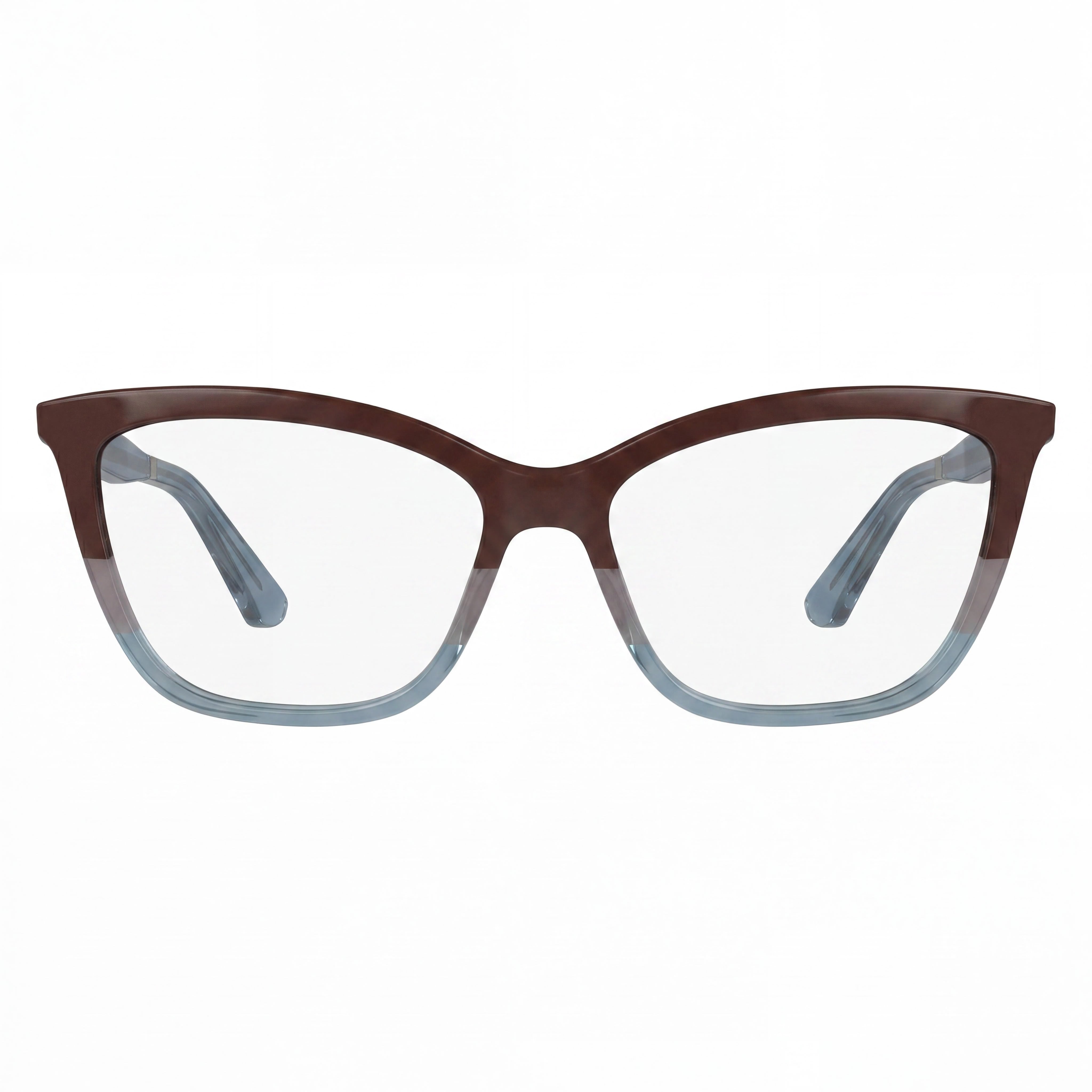 Calvin Klein Eyeglasses, Model CK23545, Unisex Full Rim Cat Eye Style, Acetate Frame, Brown/Grey/Avio, 53mm, Photo 2