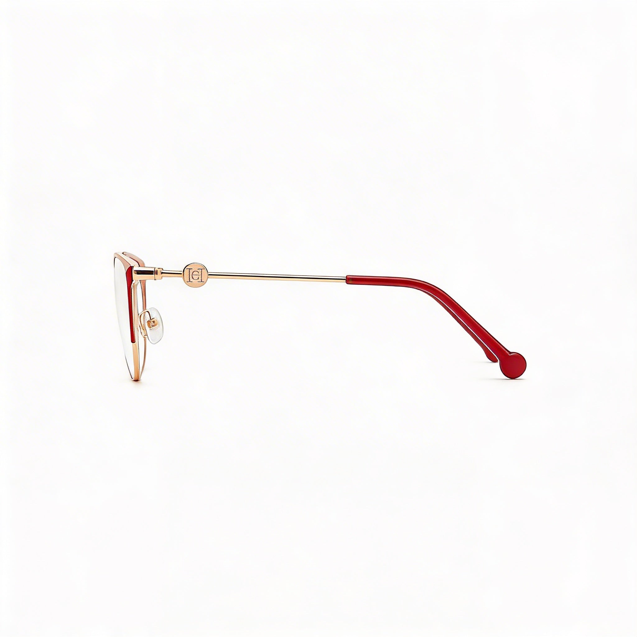 Gafas de Sol de Acero y Aleación de Cobre Rojo Rosáceo Modernas para Mujer Carolina Herrera con Montura de 57 mm de Ancho de Lente, Photo 3