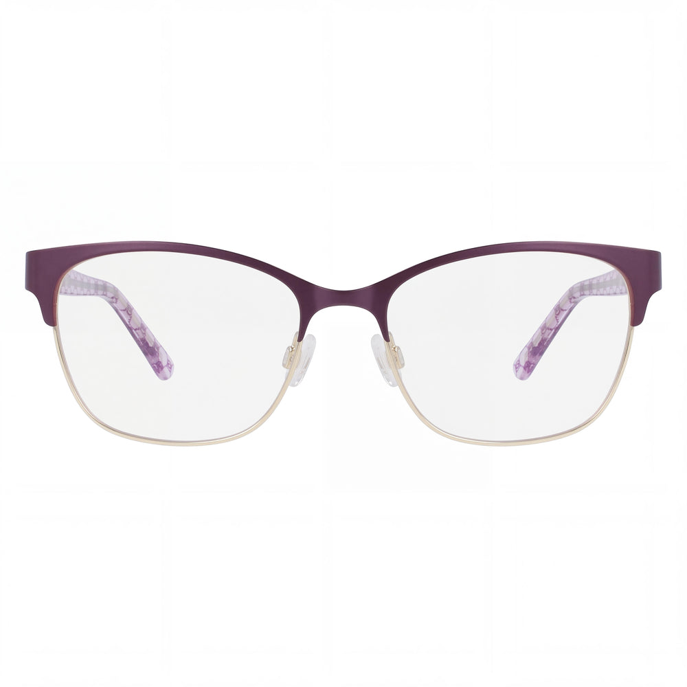 Gafas graduadas para hombre bebe Bb5196 con montura de metal color ciruela y lentes de policarbonato transparentes 52-16-135