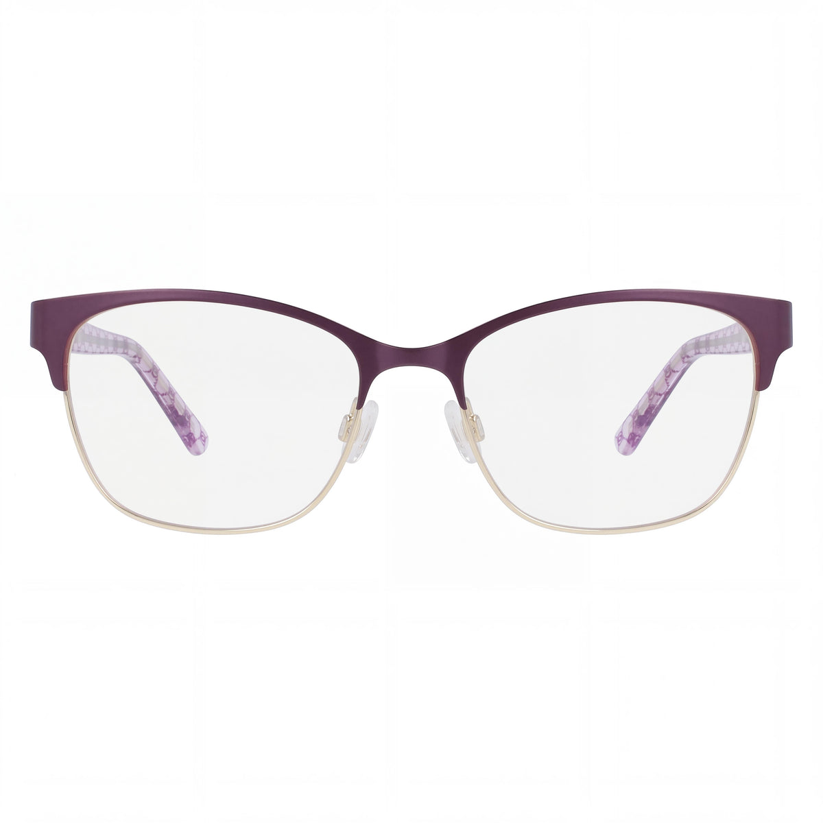 bebe Bb5196 Men's Optical Eyeglasses with Plum Metal Frame and Clear Polycarbonate Lenses 52-16-135, Photo 2