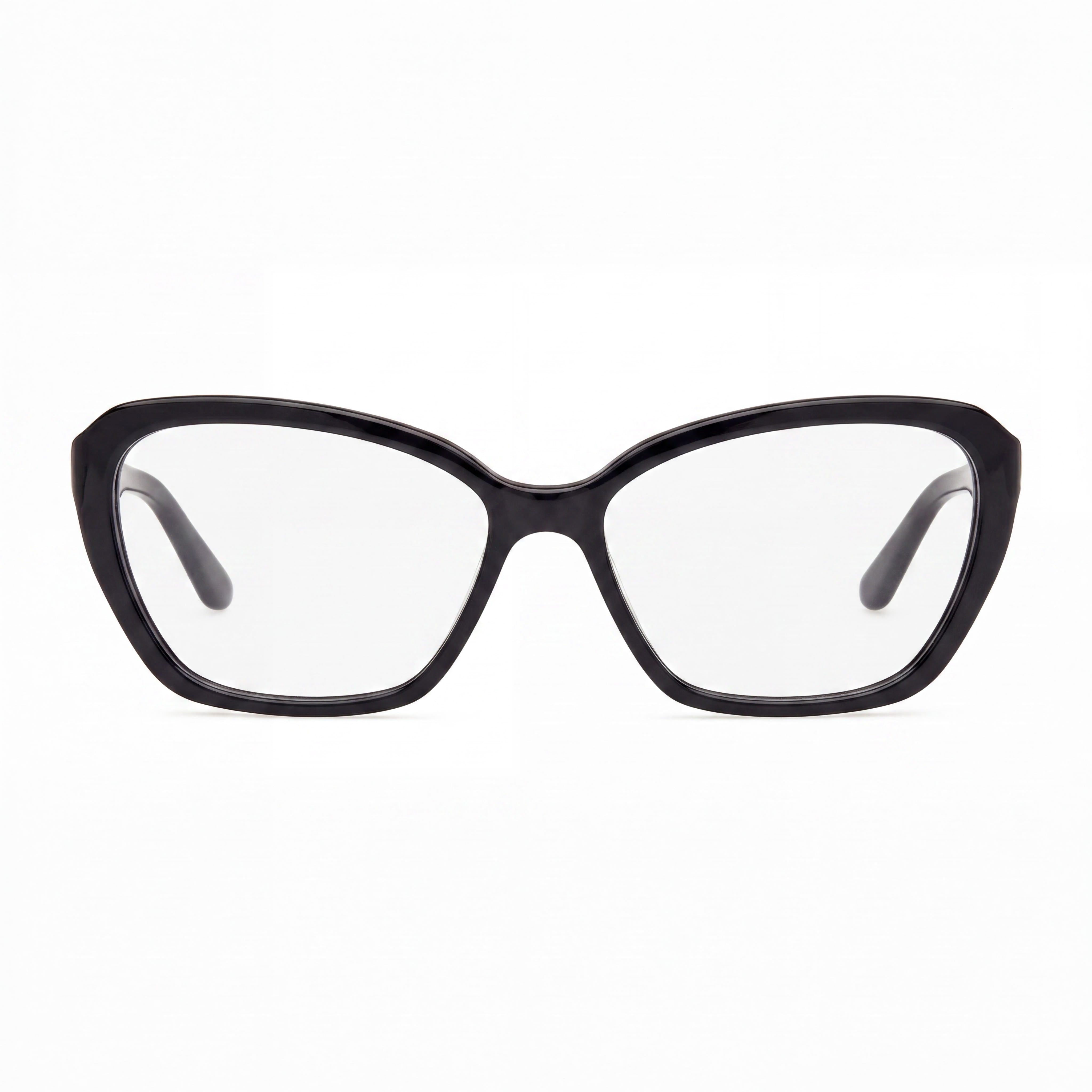Guess GU50115 Shiny Black Rectangle Eyeglasses for Women, Acetate 54mm, Photo 2