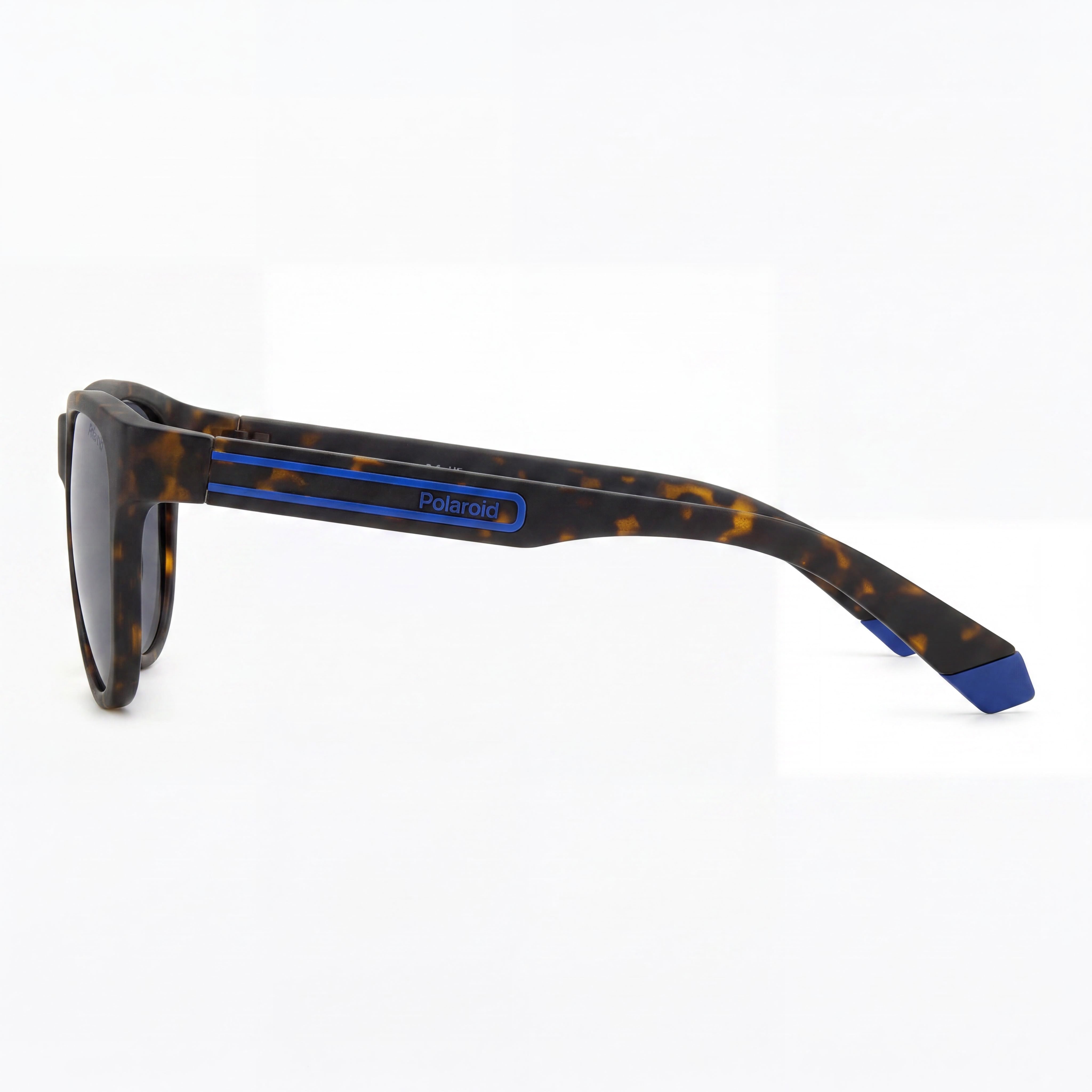 Polaroid Casual Unisex Sunglasses with Polarized UV Protection Lenses and Matte Brown Havana Polycarbonate Frame 56mm, Photo 3