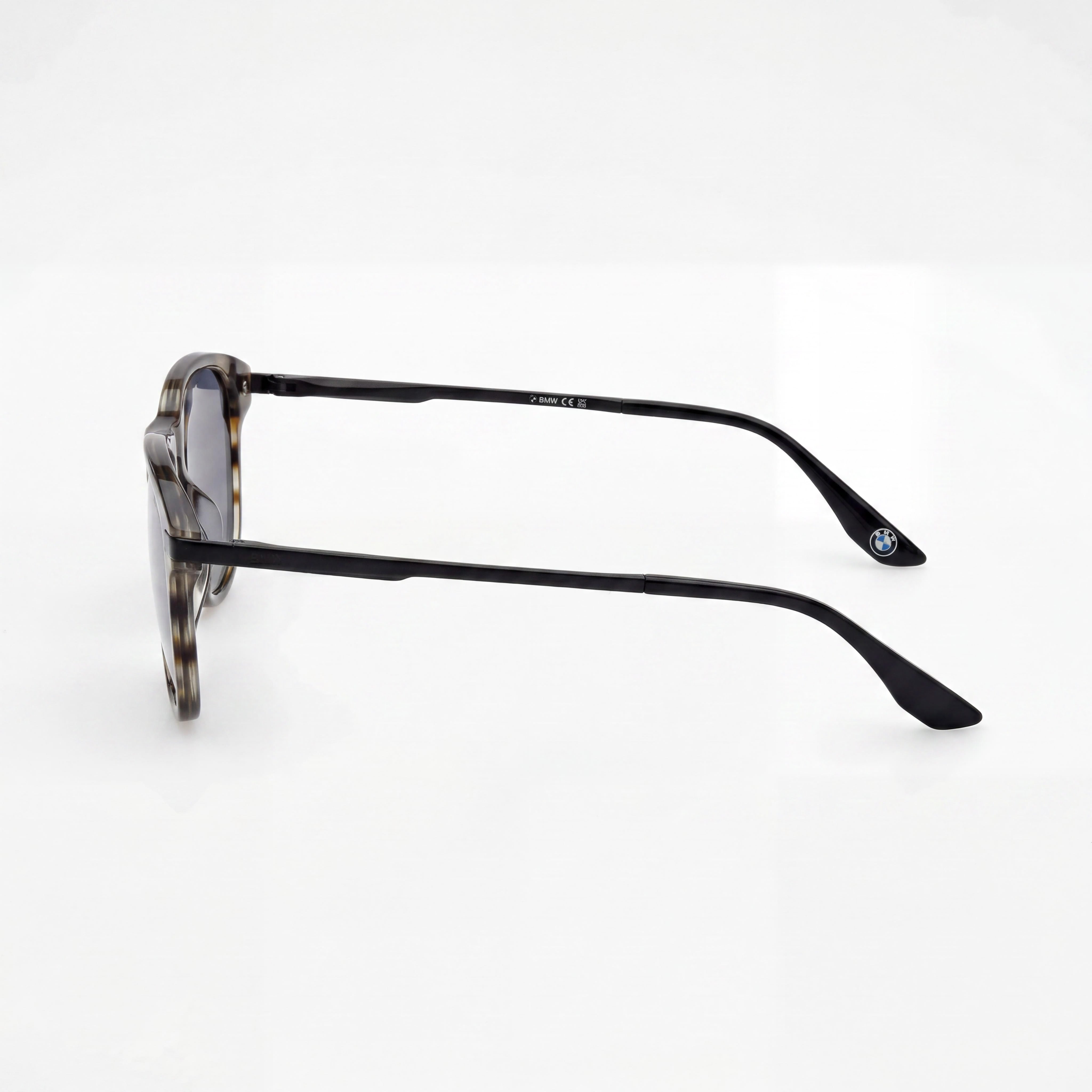 Gafas de sol BMW para hombre, contemporáneas, brillantes, montura de acetato marrón claro, protección UV sin polarizar, 54 mm, Photo 3