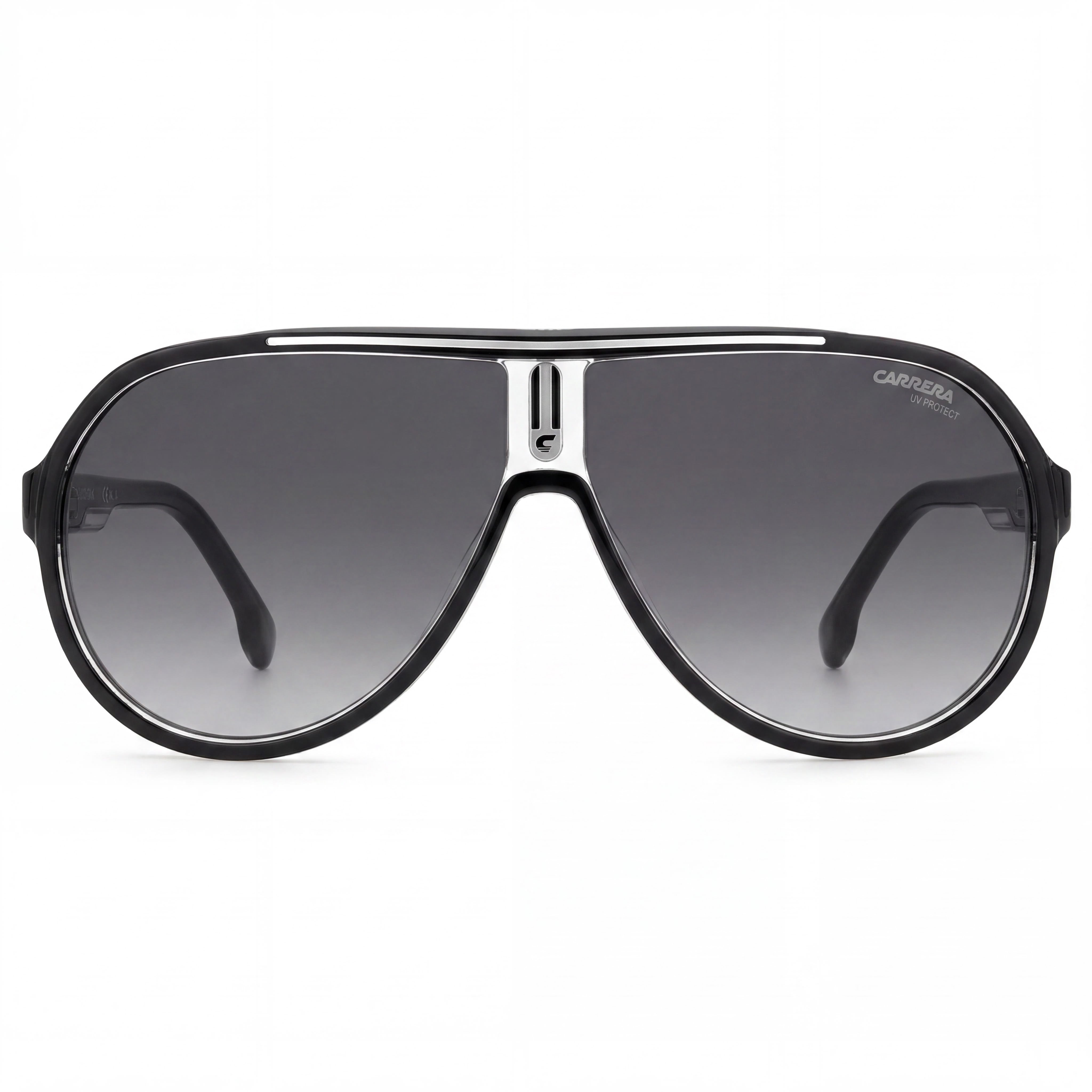 Carrera Modern Black White Pilot Frame Unisex Thermoplastic Elastomers UV Protection Sunglasses 64mm, Photo 2