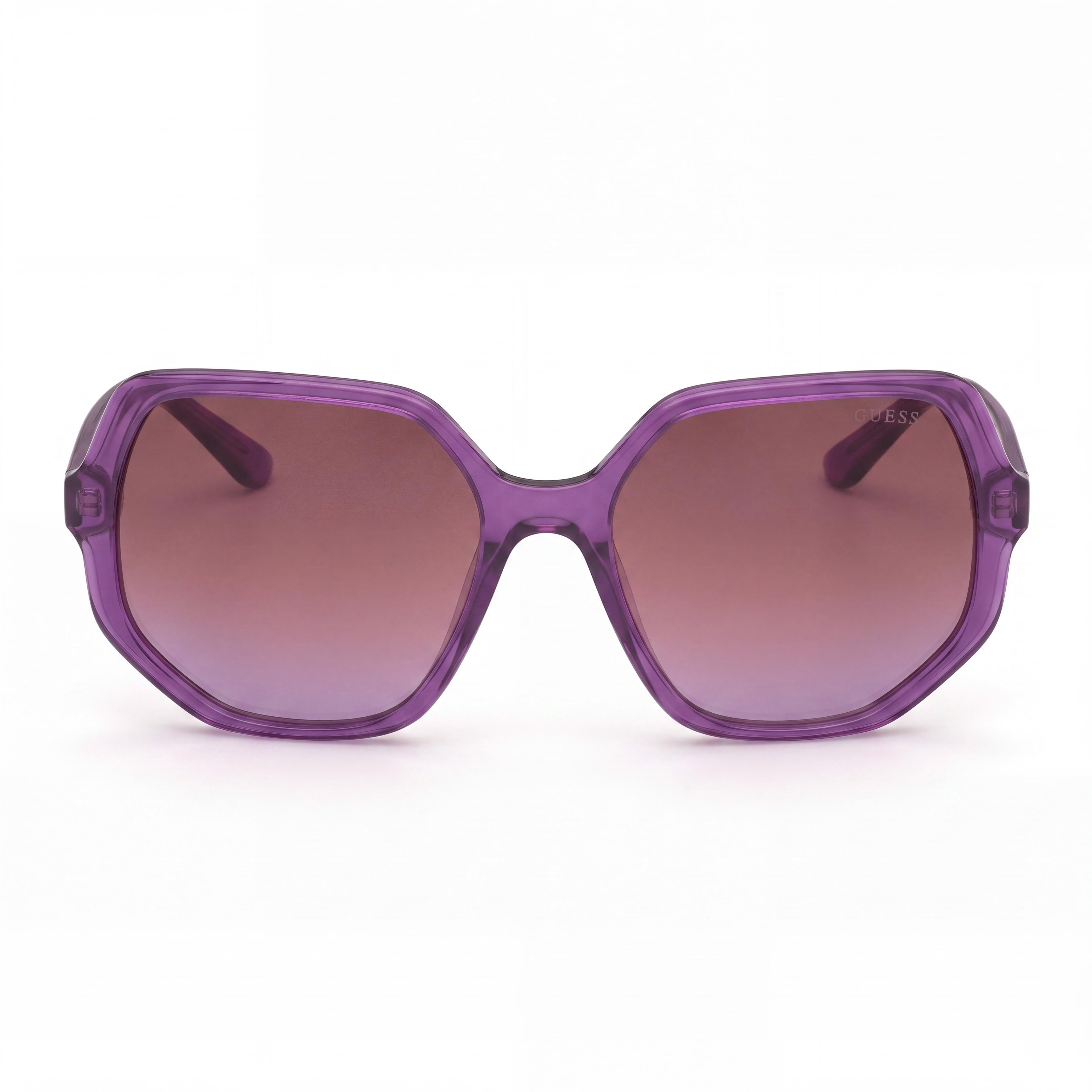 GUESS GU7773 Casual Women's Plastic Violet Frame Gradient or Mirror Violet Polycarbonate Lens UV Protection Sunglasses 58mm, Photo 2