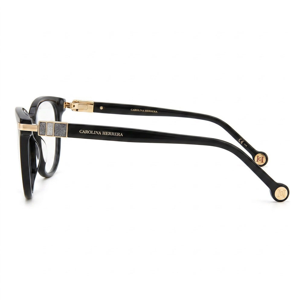 Carolina Herrera HER 0156 Unisex Sunglasses with Multicolored Acetate Frame and Black Lenses 53mm
