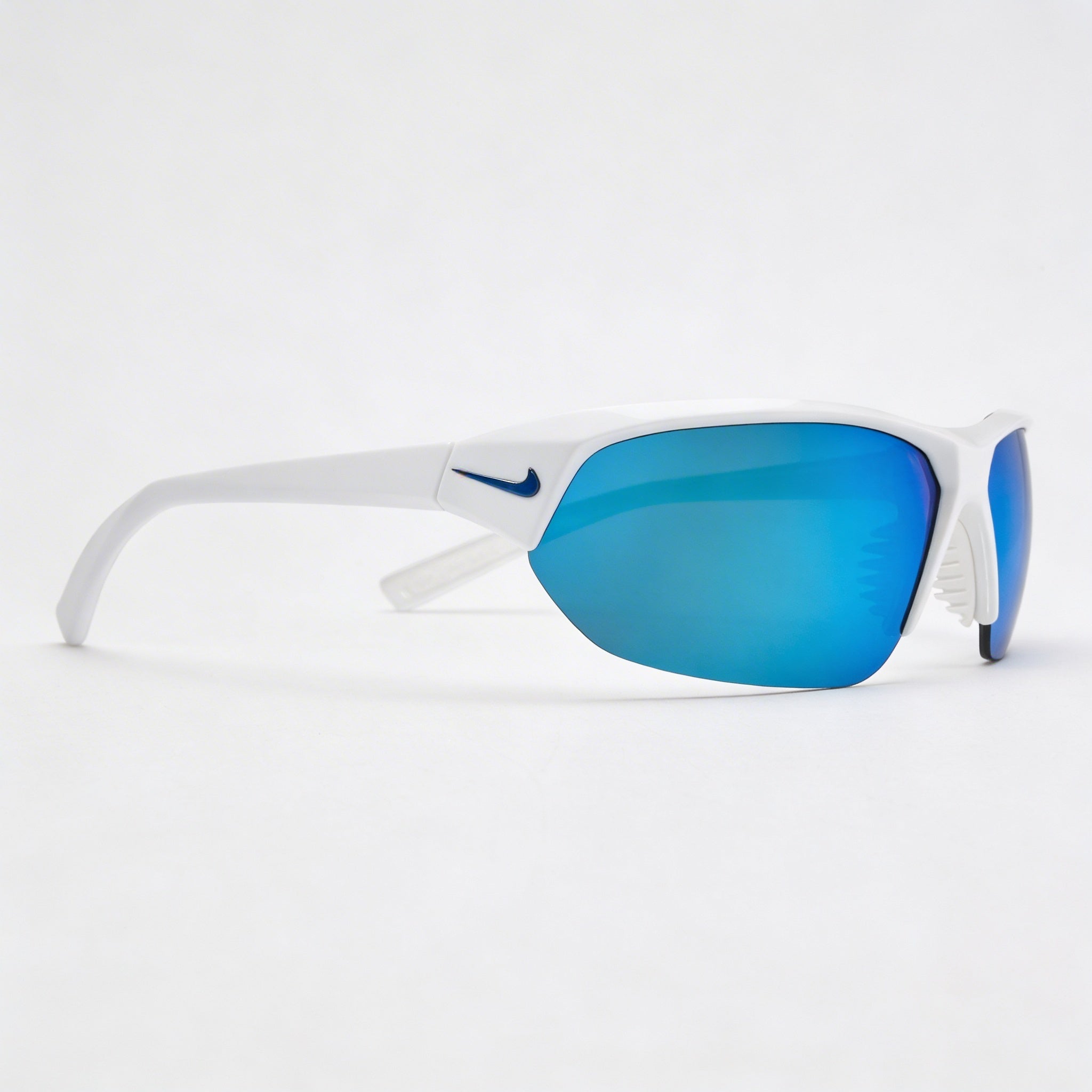 Gafas de sol rectangulares Nike Baseball unisex de plástico gris, lentes no polarizadas con espejo gris azul y protección UV, Photo 3