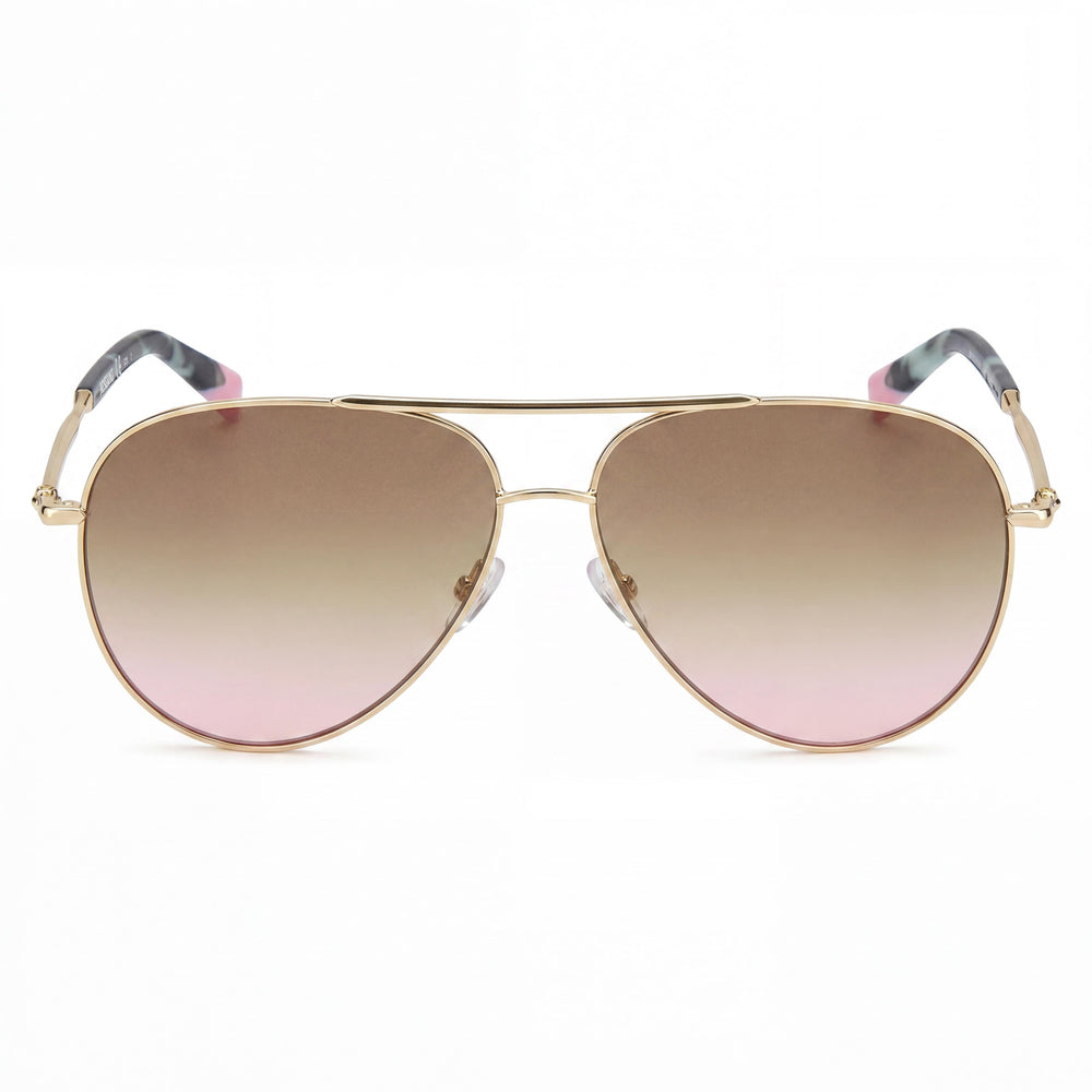 Missoni MIS 0120/S Aviador Mujer Acero Inoxidable Oro Marrón Cuerno 100% Protección UV Lentes de Policarbonato 60mm