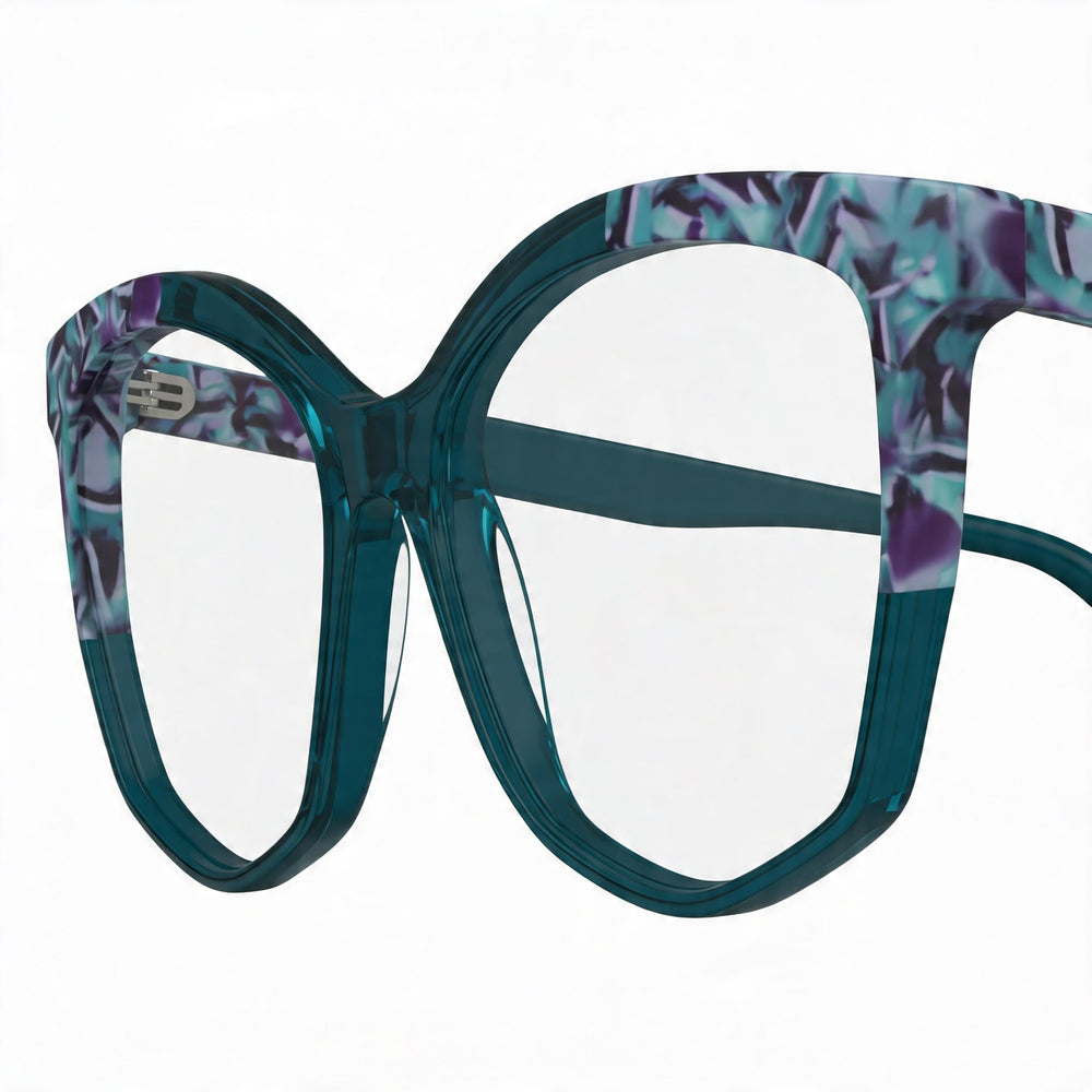 KARL LAGERFELD KL6154 Unisex Sunglasses featuring Blue Marble Blue Acetate Frame & Non-Polarized Lenses 55mm