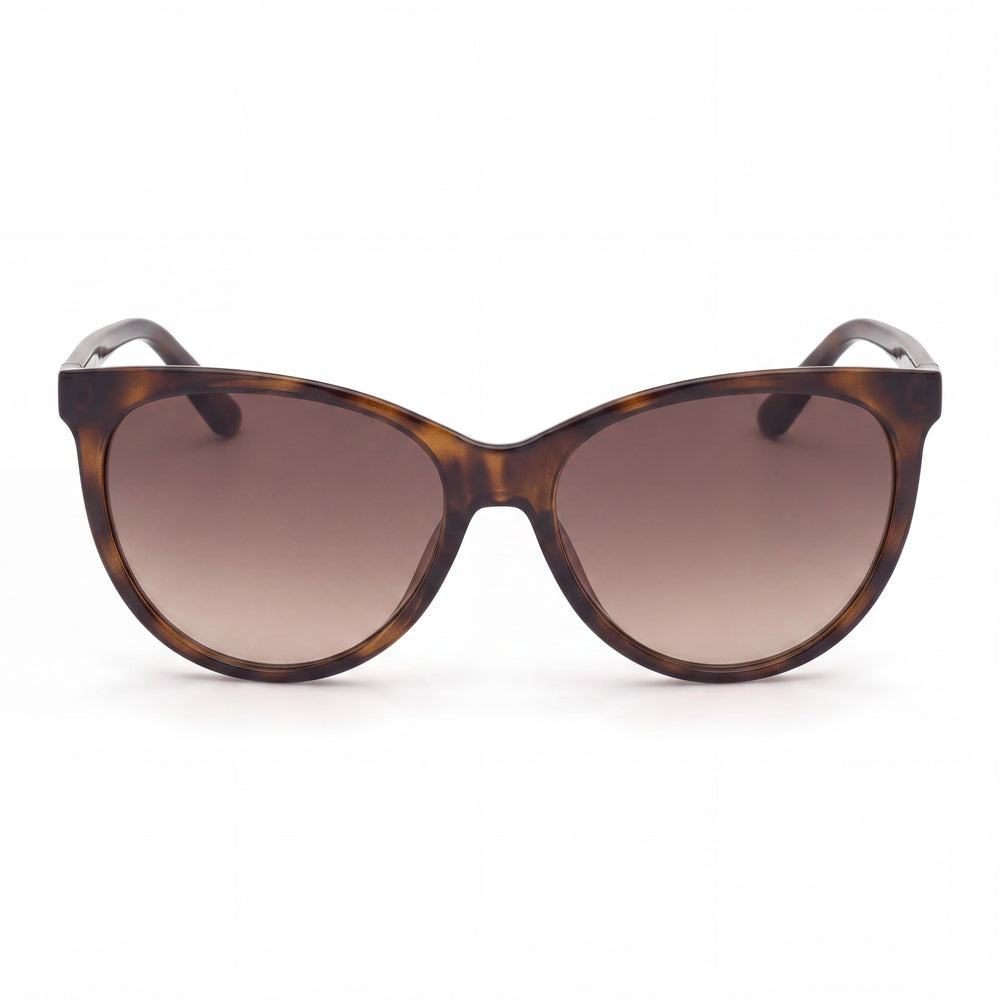 Gafas de sol clásicas GUESS para mujer, armazón de metal dorado y azul, lente de policarbonato azul degradado, protección UV, 59 mm