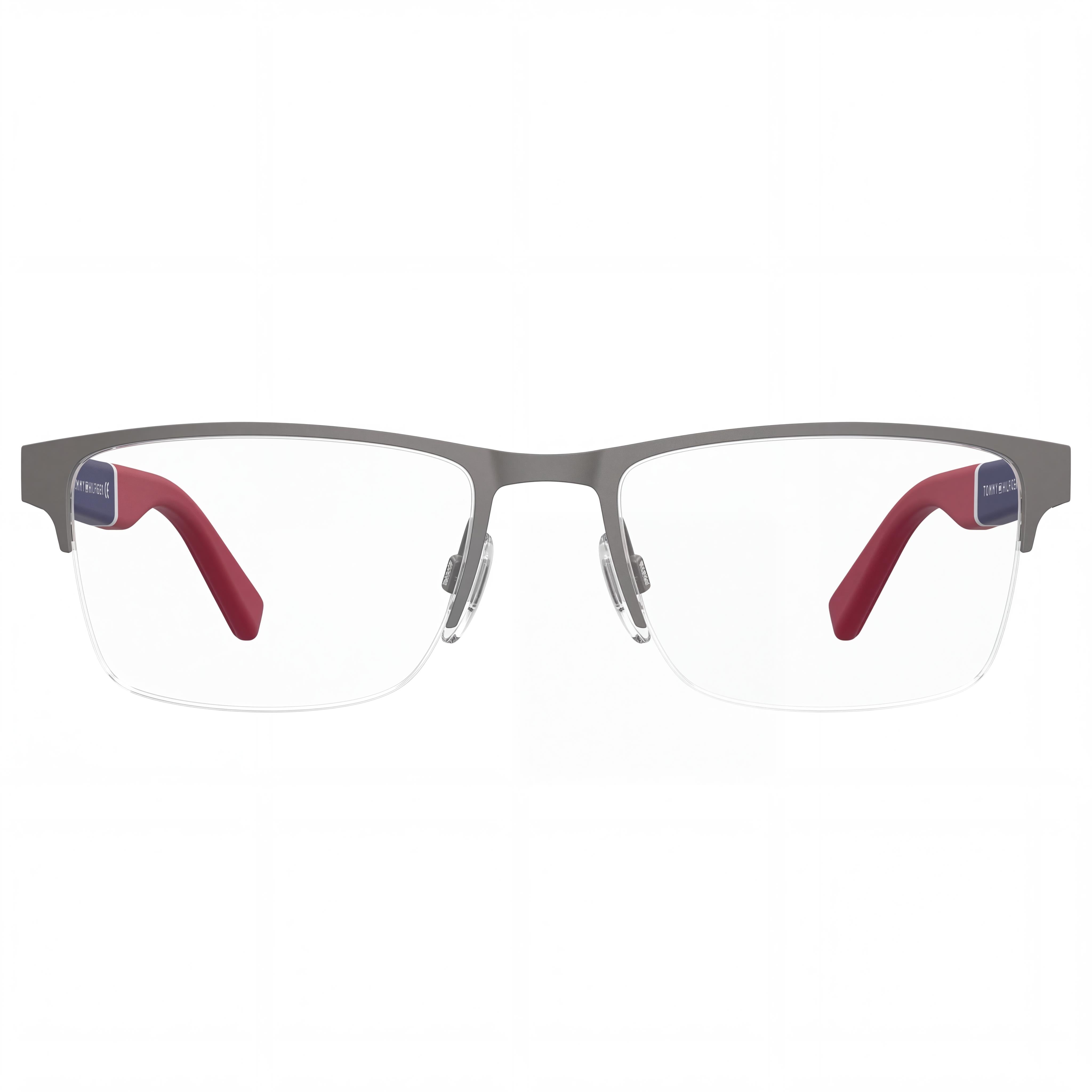 Tommy Hilfiger TH 1905 Unisex Metal Eyeglasses, Polycarbonate Lenses, Matte Dark Ruthenium, 55mm, Photo 2