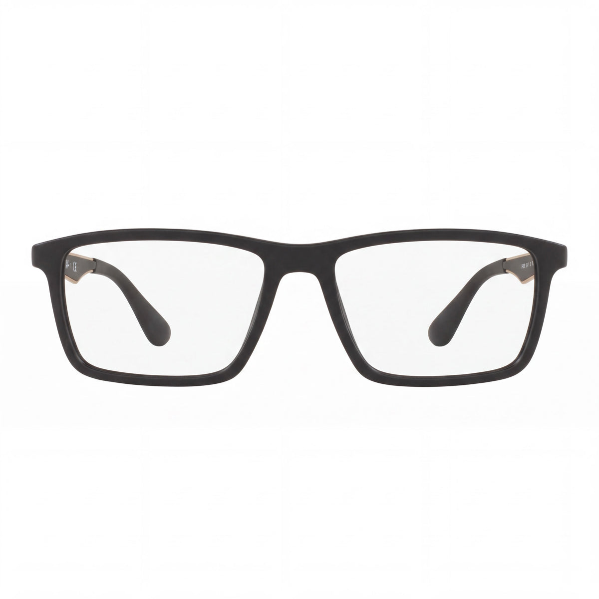 Montura óptica Ray-Ban 0RX7056 cuadrada unisex de plástico, negro mate, 53 mm, Photo 2
