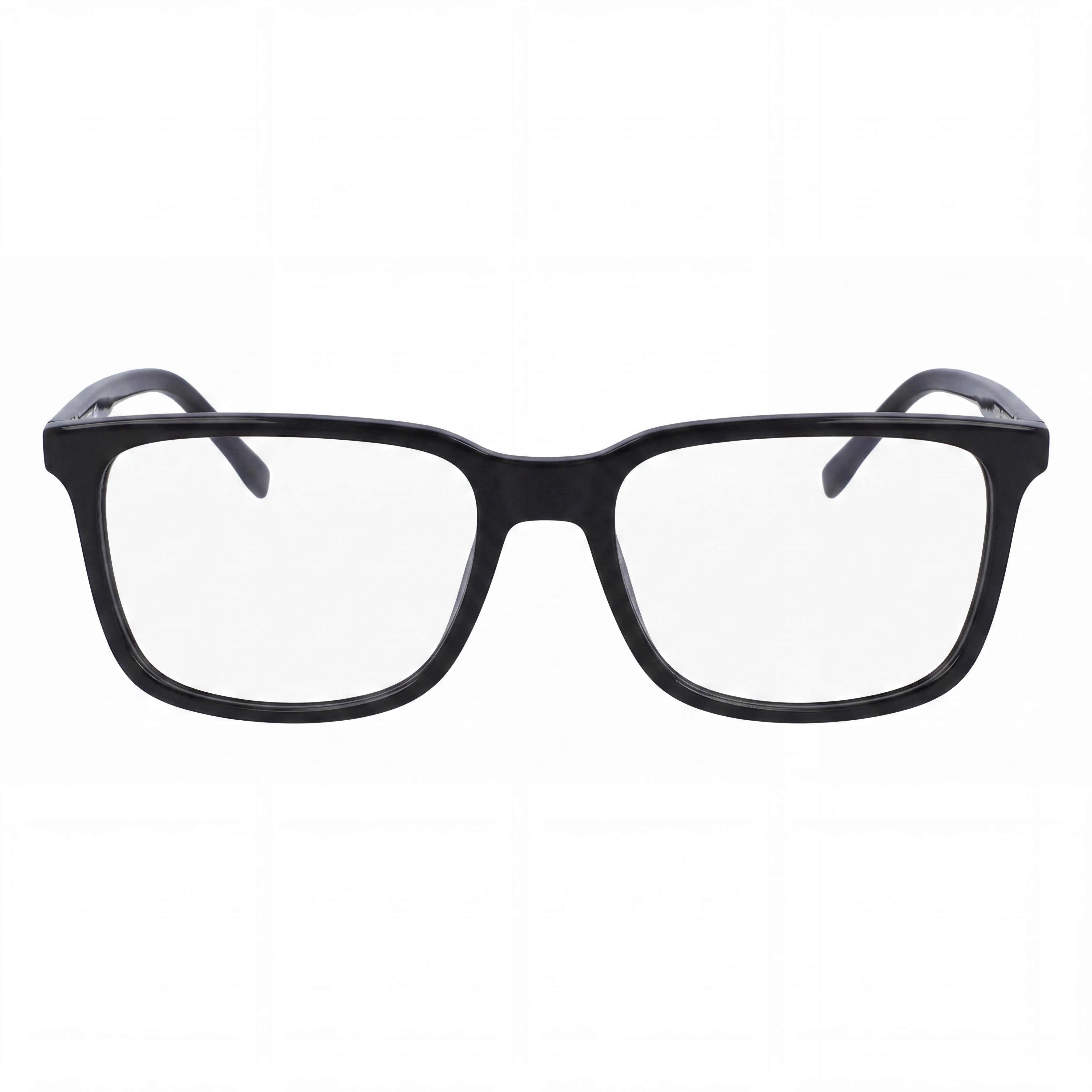 Lacoste Casual Men's Black Frame Optical Eyeglasses with Transparent Plastic Lenses 57-18-145, Photo 2