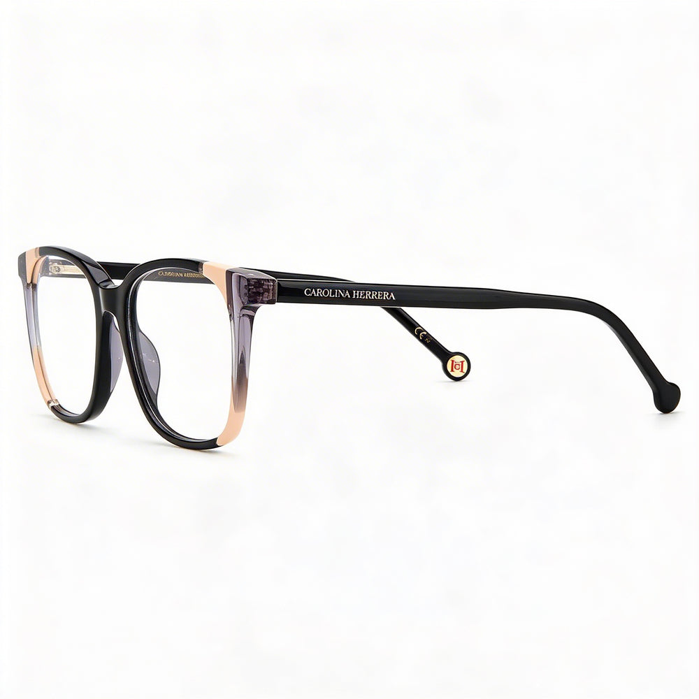 Gafas de sol Carolina Herrera CH 0065 de estilo moderno para mujer con montura de acetato color nude negro de 52 mm