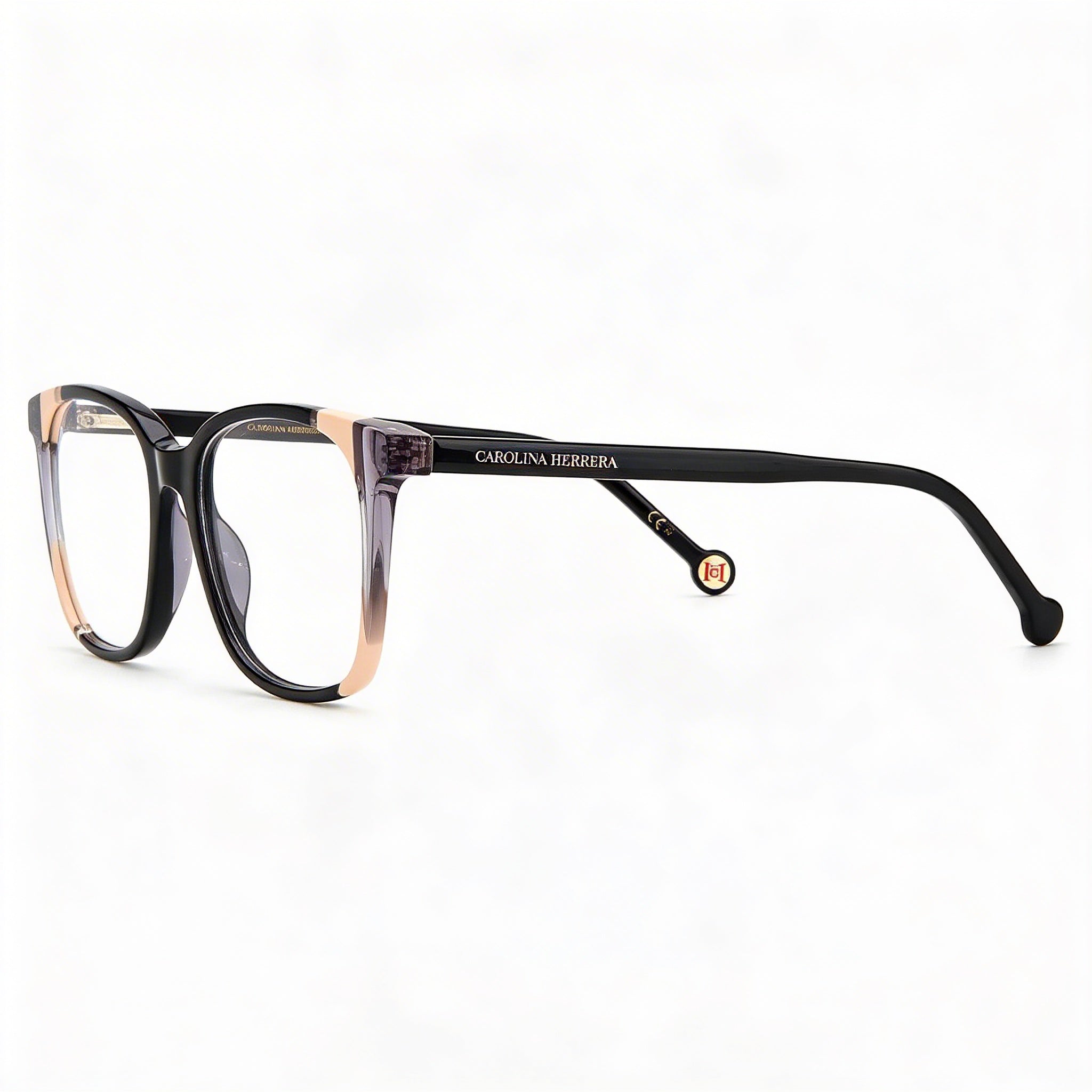 Carolina Herrera CH 0065 Modern Style Women's Optical Eyeglasses featuring Black Nude Acetate Frame 52mm, Photo 1