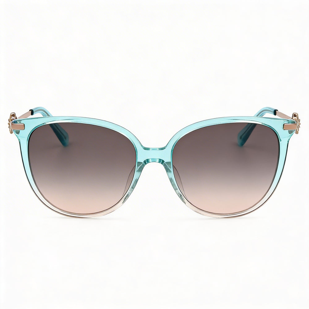 Kate Spade New York Kristina Women's Round/Oval Acetate UV Sunglasses Grey Gradient Brown / Grey Fuchsia 54mm
