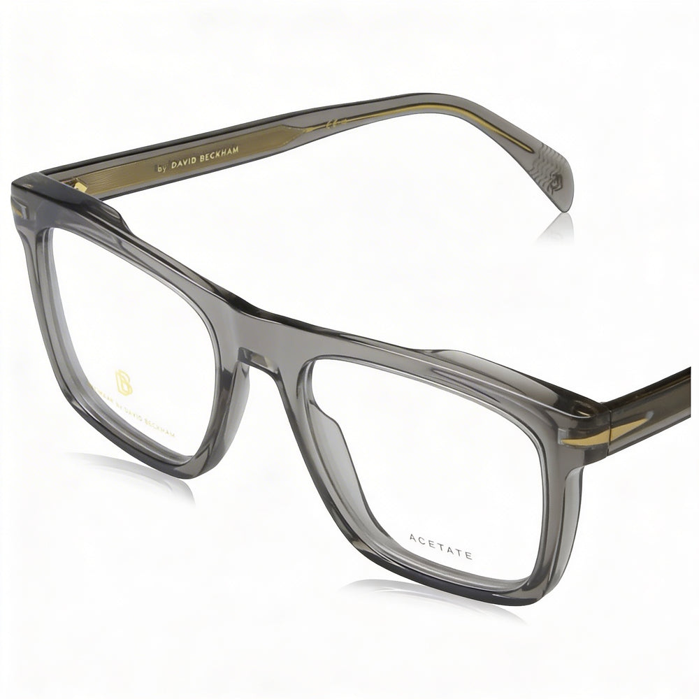Gafas de lujo David Beckham DB 7020 para hombre con montura de acetato gris y lentes de policarbonato de 51 mm de ancho.