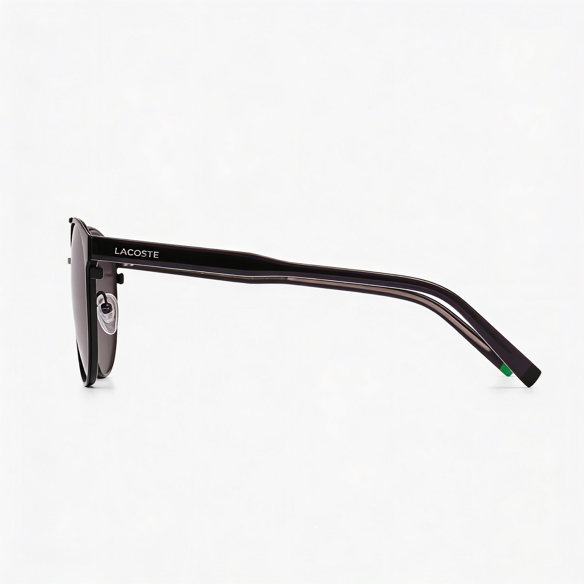 Lacoste Casual Unisex Matte Black Metal Frame UV Protected Polycarbonate Lens Large Sunglasses 53-22-145mm, Photo 3